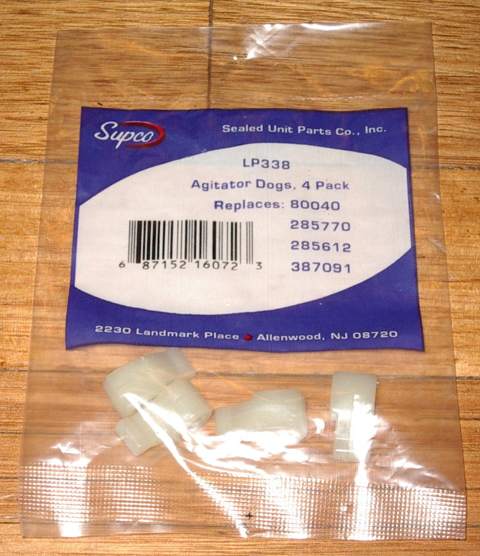 Whirlpool Large Washer Agitator Clutch Drive Dog Kit (Pack of 4) #LP338, WA338