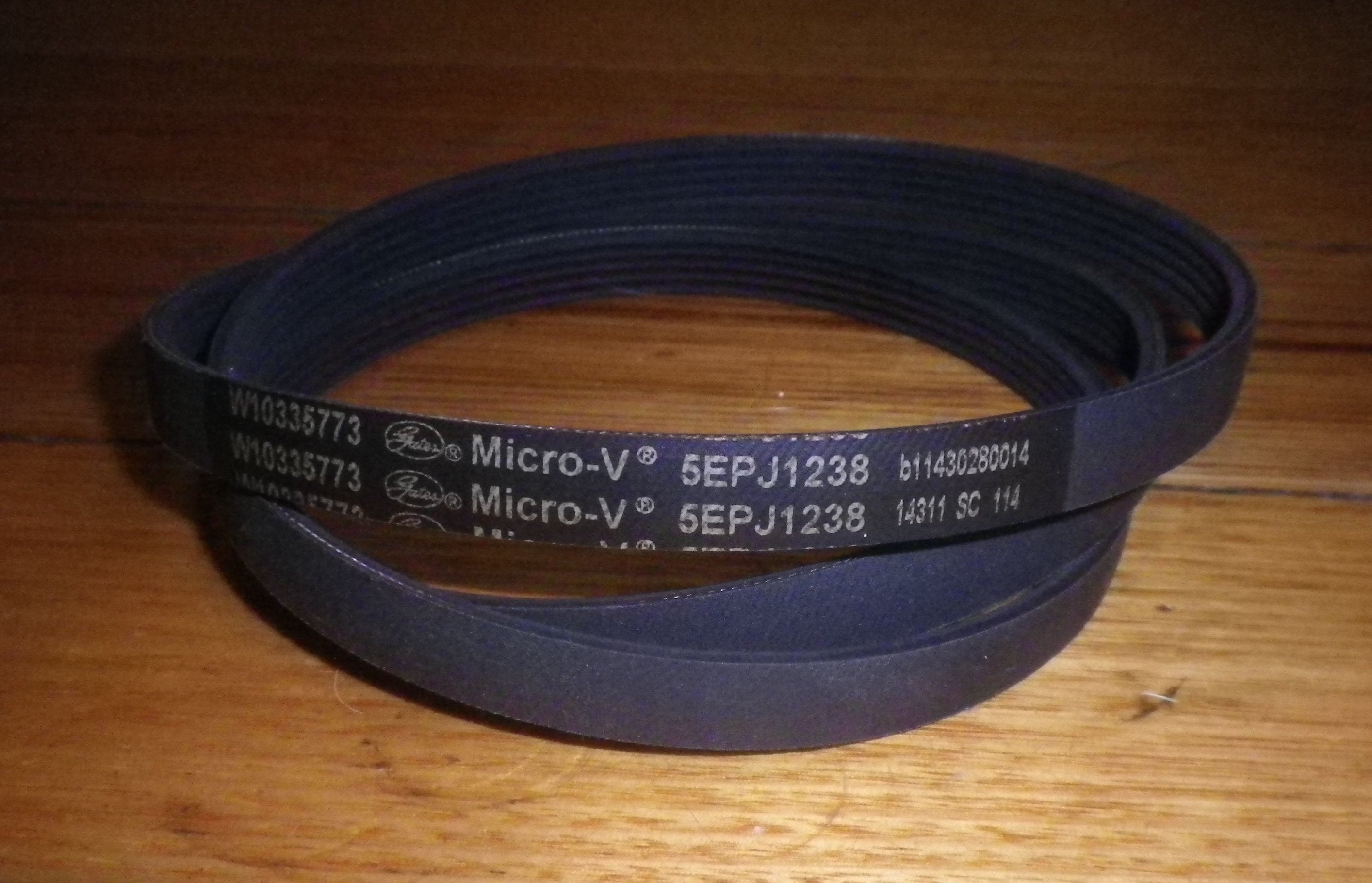 Whirlpool and Hisense Front - Loading Washing Machine Main Drive Belt, Part Number W10335773 for Model 5EPJ1238