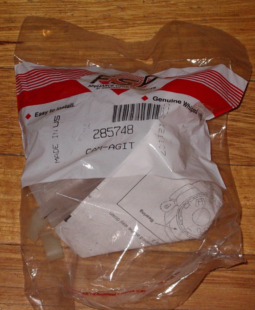 Whirlpool Replacement Long Agitator Cam and Dog Clutch Assembly for Large Automatic Washing Machines, Part # WA285748