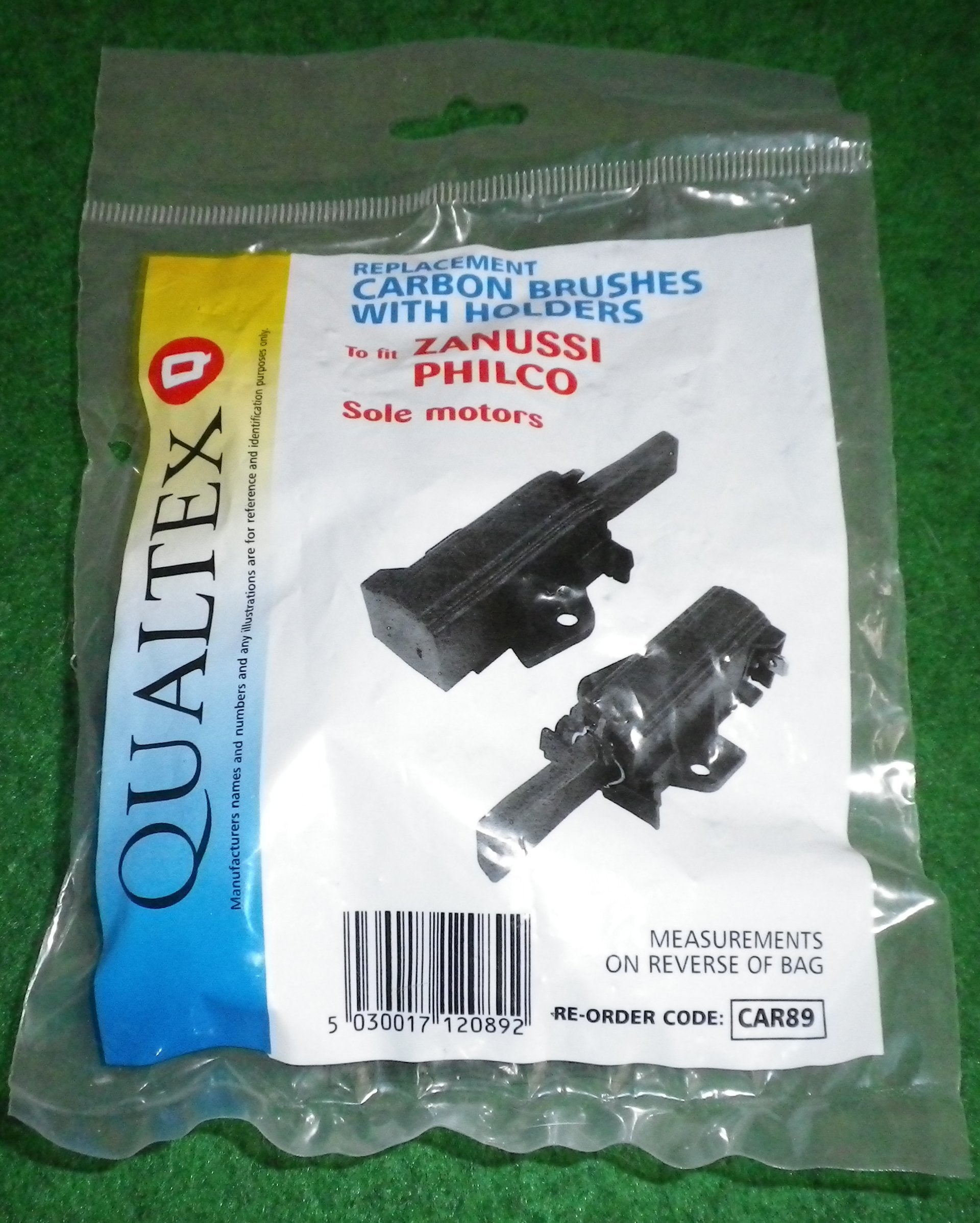 High - Quality Carbon Motor Brushes (Part # CAR89) for Whirlpool, Electrolux, Zanussi Front Loaders