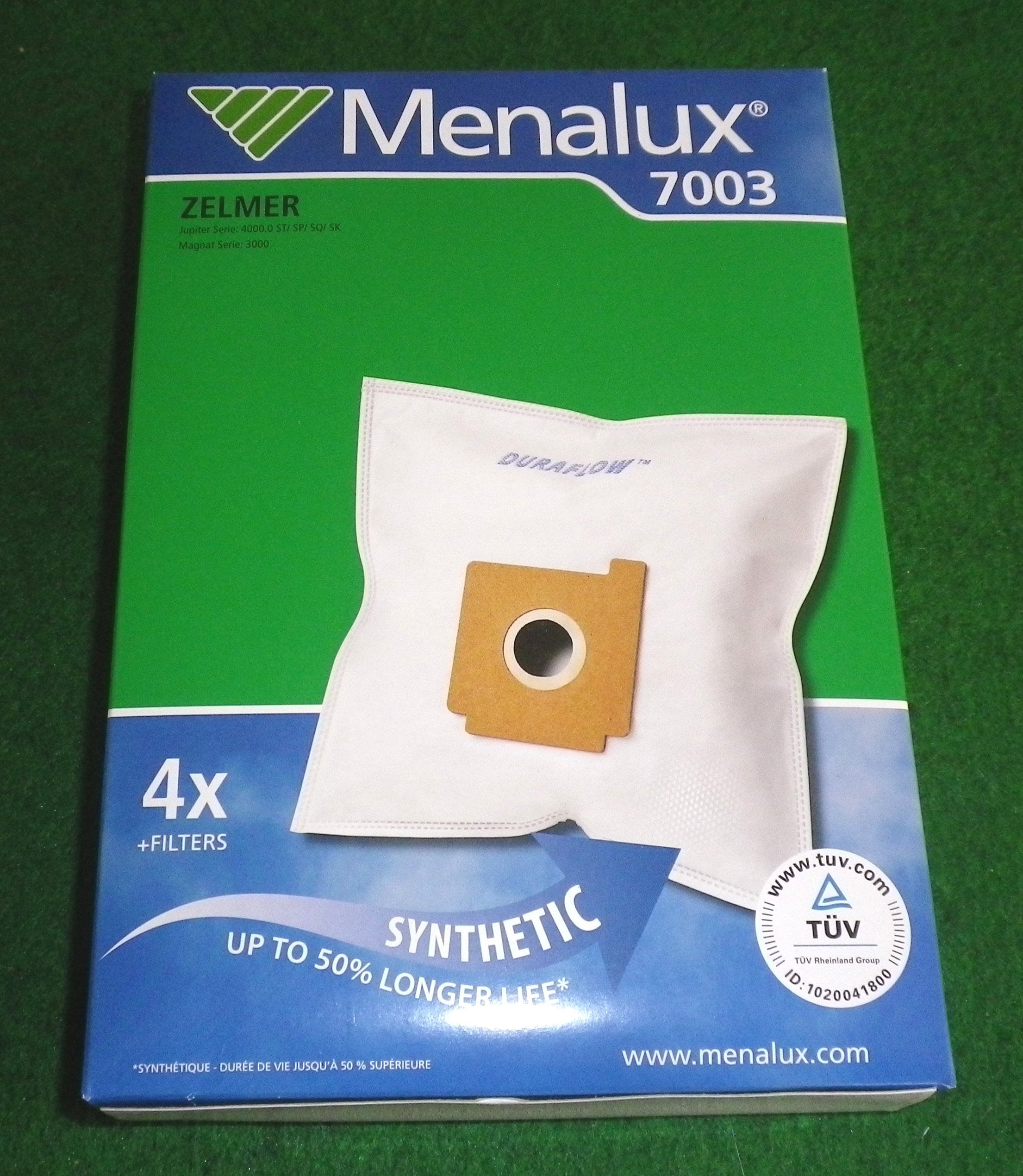 Zelmer, Magnat, Solaris High - Filtration Synthetic Vacuum Bags - Part # 7003 (Pkt of 4)