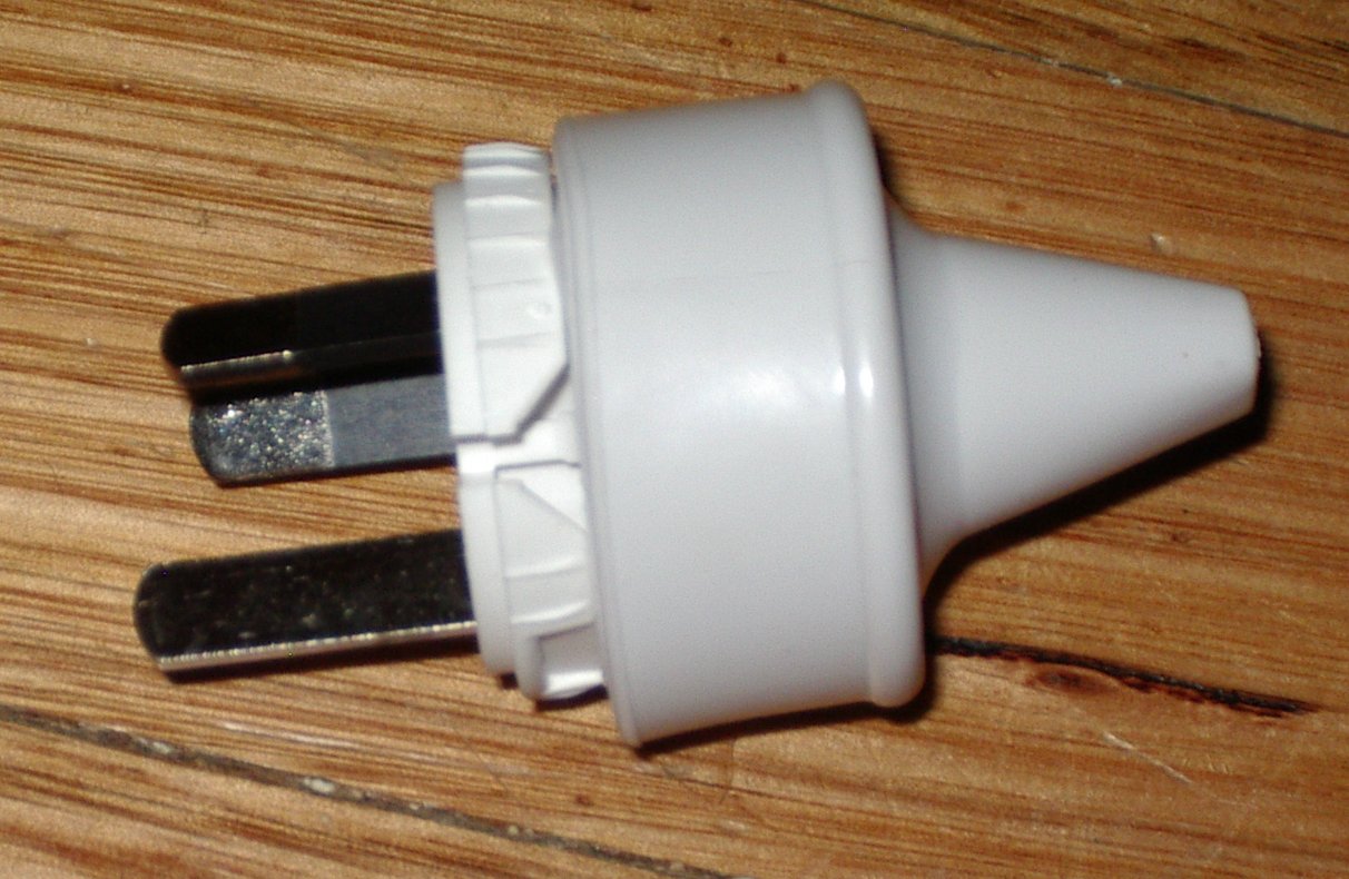 20-Pack of White 10A 240V 2-Pin Mains Plug Tops # ACP2122-20