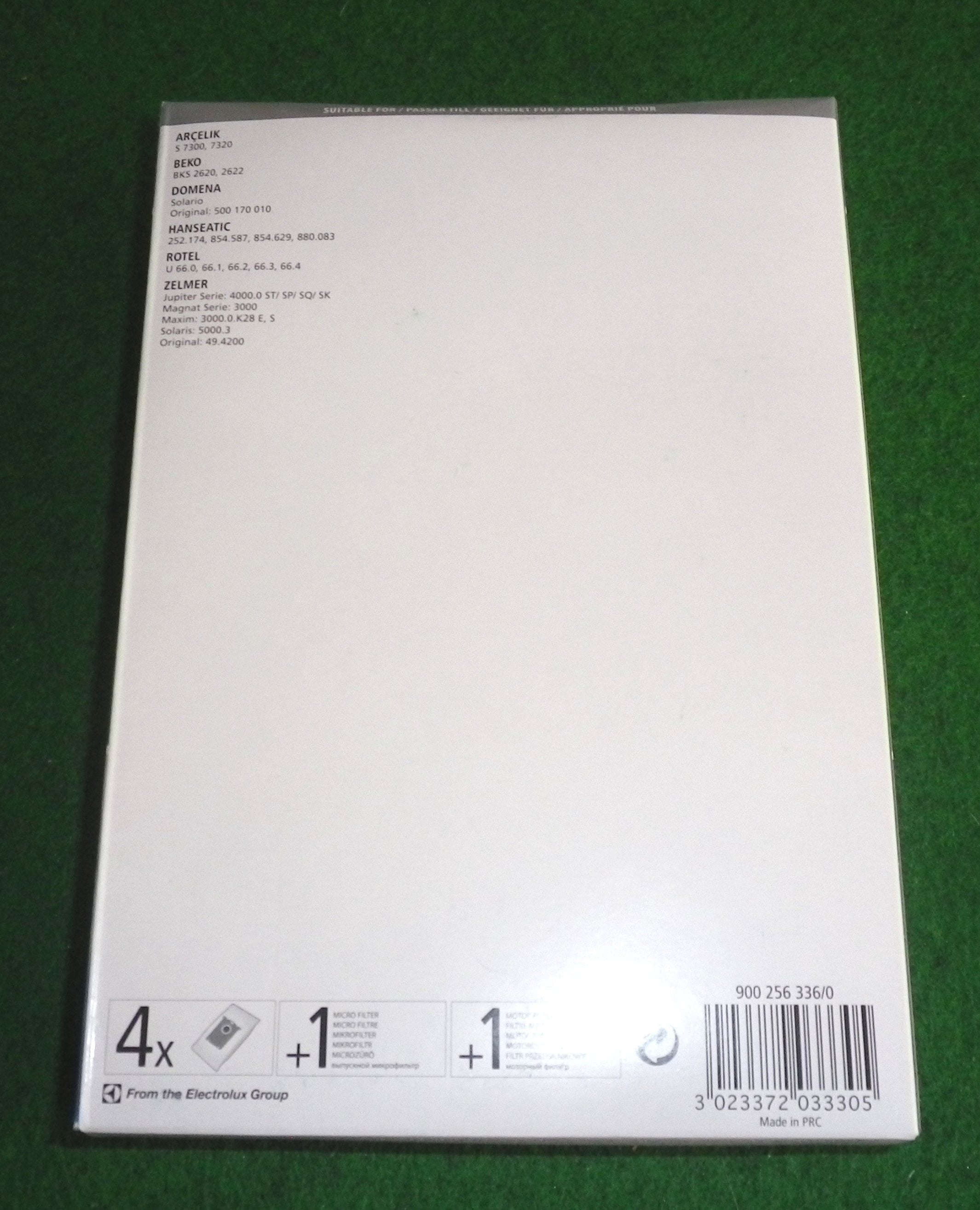 Zelmer, Magnat, Solaris High - Filtration Synthetic Vacuum Bags - Part # 7003 (Pkt of 4)