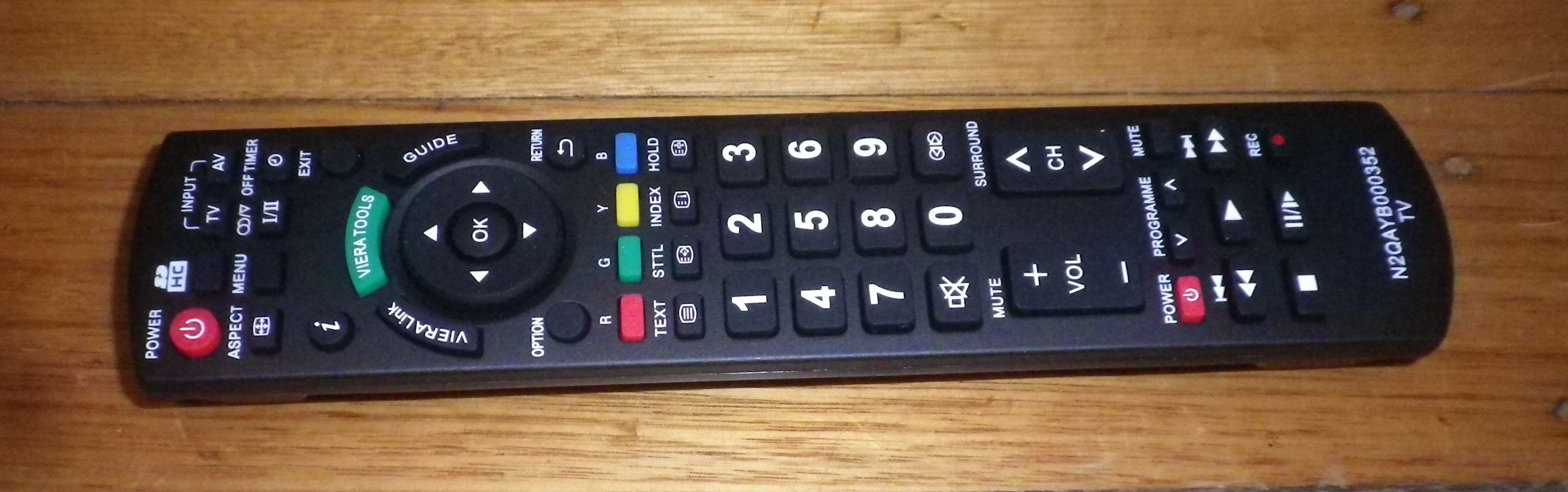 Panasonic Plasma Color Television (CTV) Compatible Replacement Remote Control - Allimity Part Number N2QAYB000352