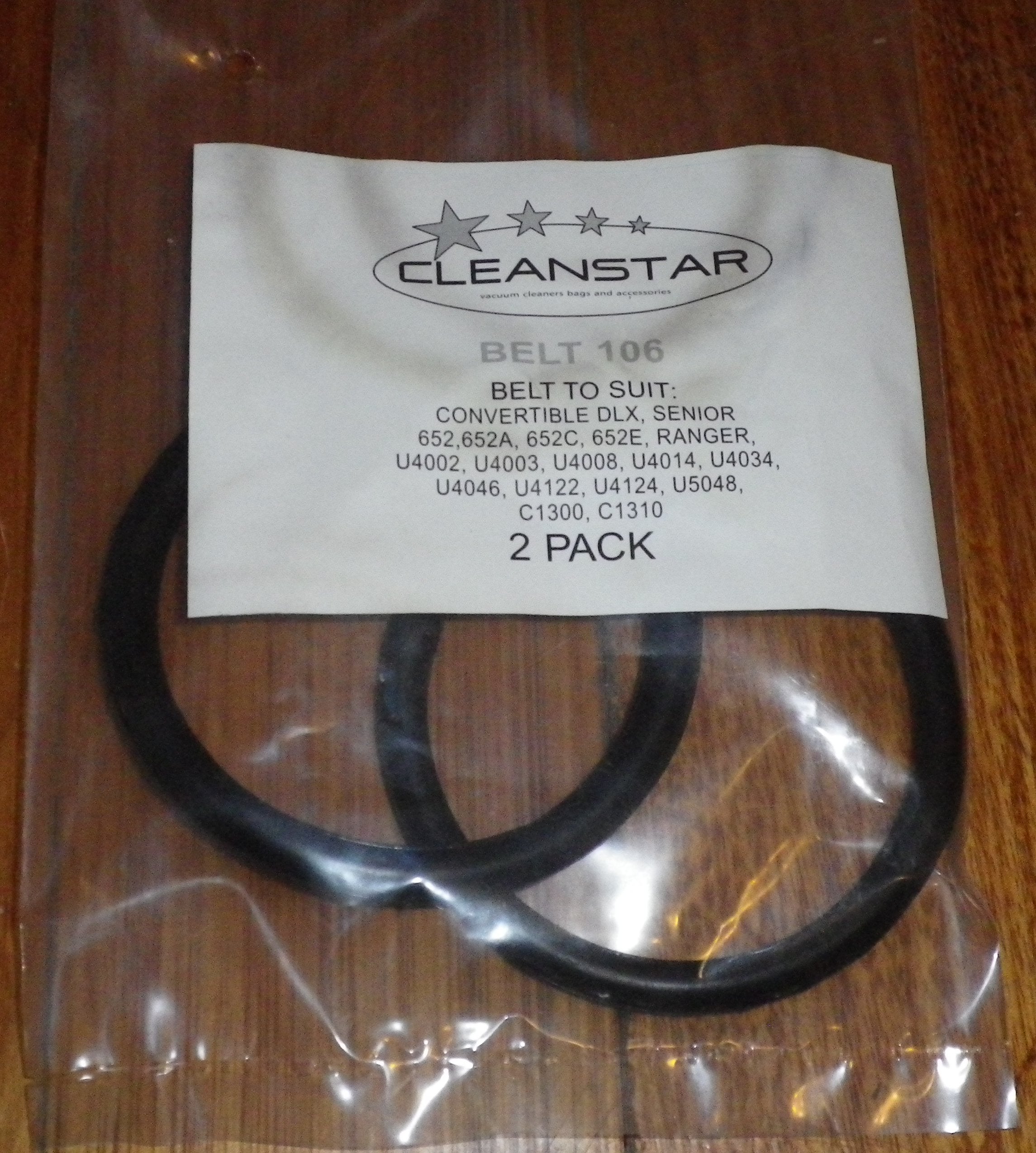 Deluxe Convertible Hoover Senior Vacuum Cleaner Belts (Pack of 2) - Part # BELT106