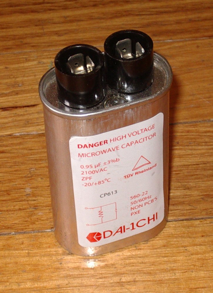 2100V 0.95MFD High Voltage Microwave Capacitor - Part # MWC613, CP613