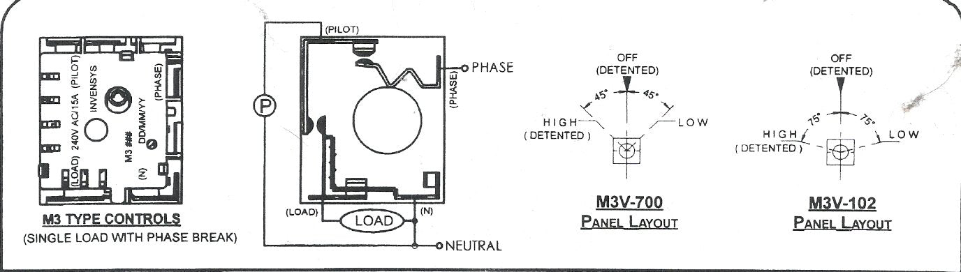 Invensys Universal Hotplate Simmerstat Control Switch - Suitable for Various Stove Models, Part No. M553-14, M3V-700K