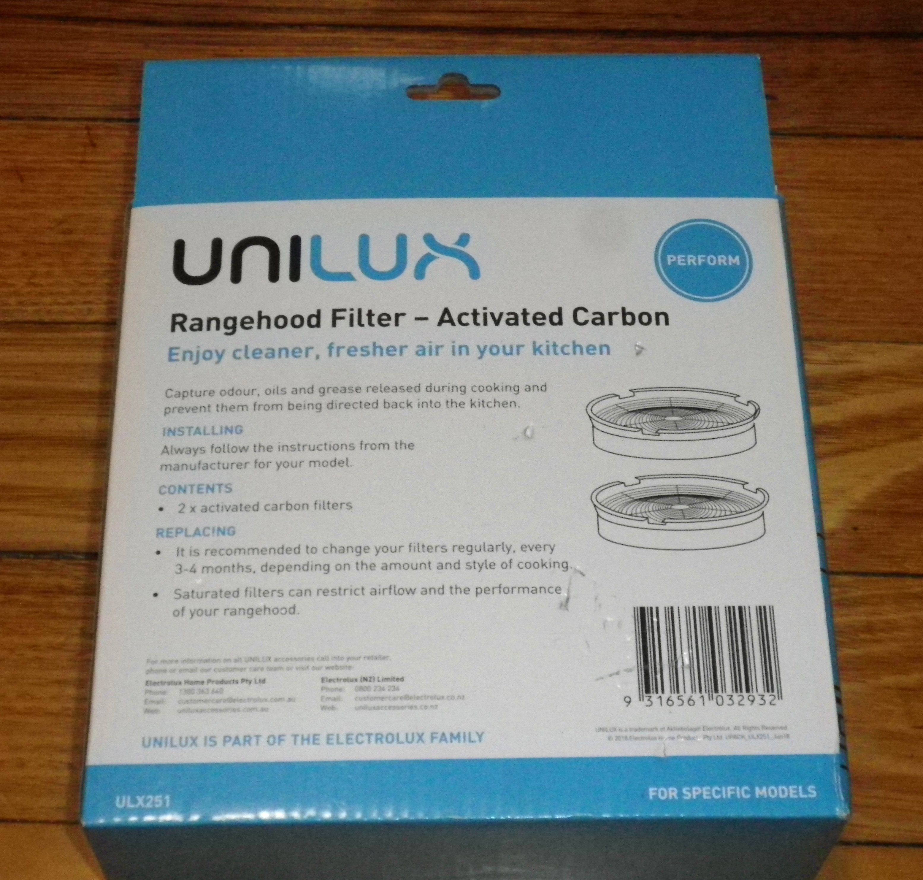 Westinghouse Compatible Round Charcoal Rangehood Filters (Pack of 2) - Part # ULX251