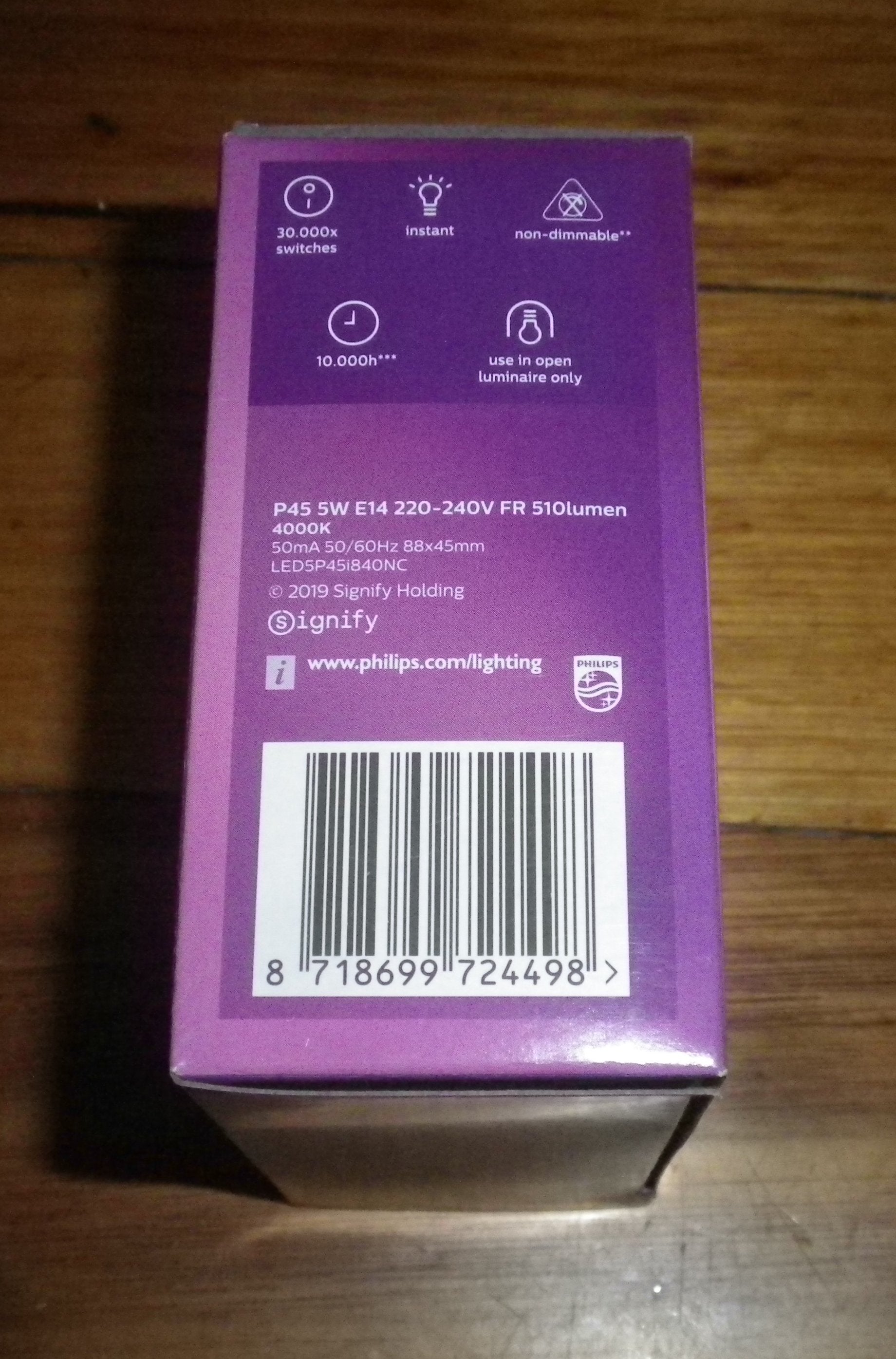 Philips 5W SES Cool White Fancy Round LED Globes (Pack of 2) - Part # 724498