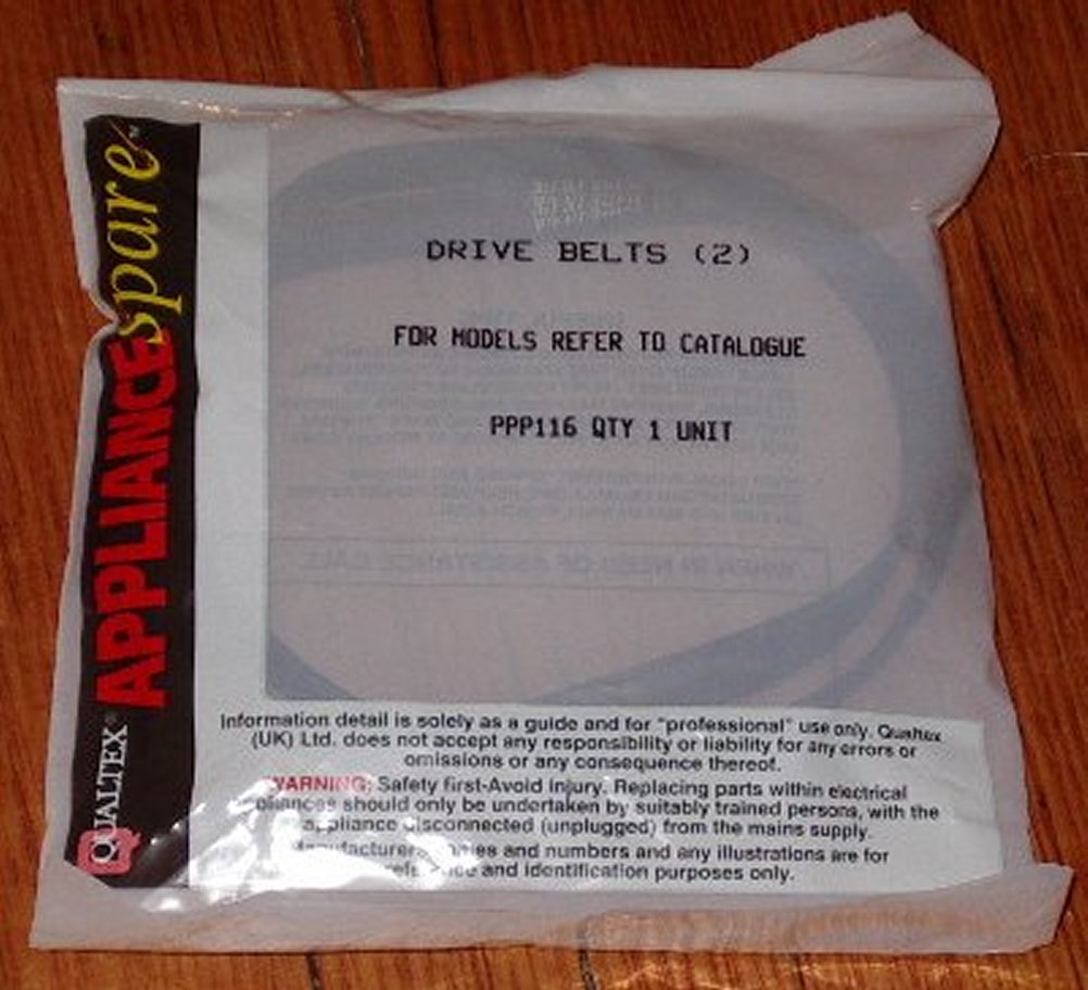 Panasonic Upright Vacuum Cleaner Agitator Drive Belts - Pack of 2 (Part # PPP116)