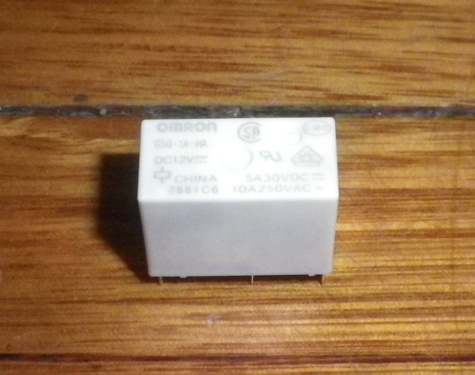 Omron 12V DC SPST Relay with 10A Contacts - Part # G5Q-1A-HA-DC12