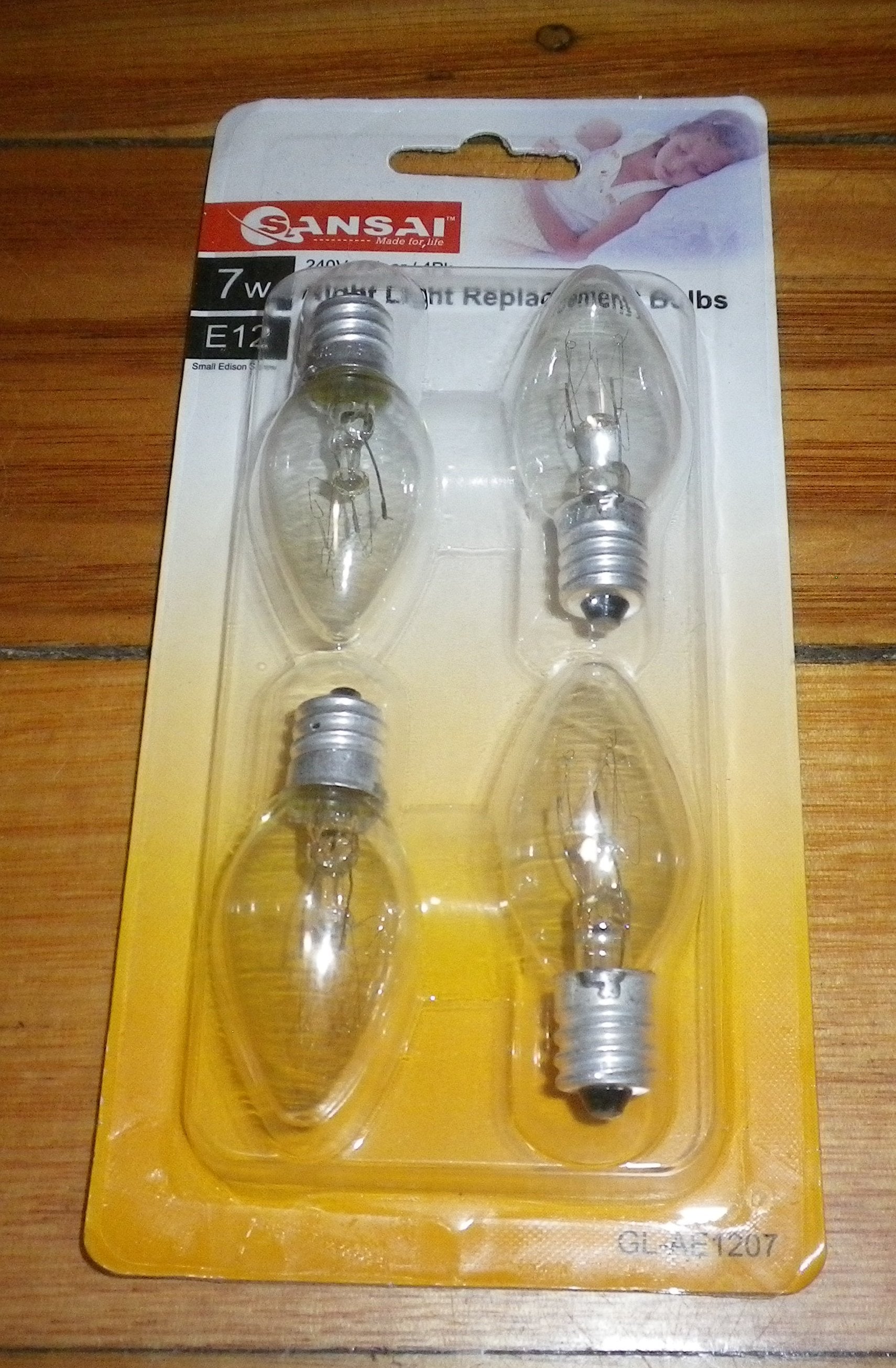 7Watt 240V E12 Miniature Pilot Night Light Globe - Pack of 4 Pieces (Part # GL - AE1207)
