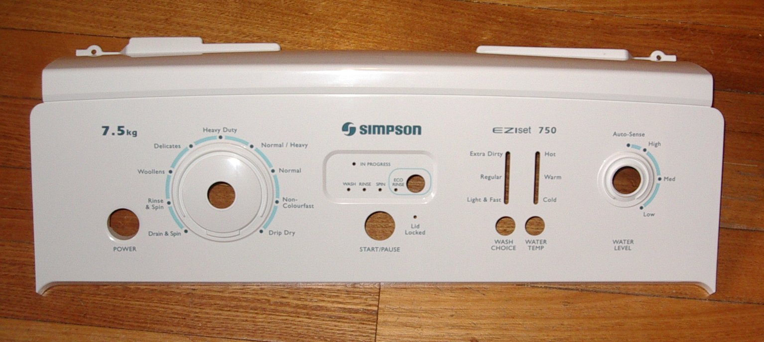 Simpson Eziset 22S750M Washing Machine Front Panel Escutcheon Replacement Part # 0038250702