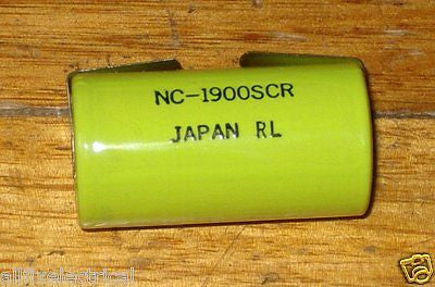 High - Capacity 2000mAh Nickel Cadmium Sub - C Fast Charge Tagged Rechargeable Battery - Part # CAD358