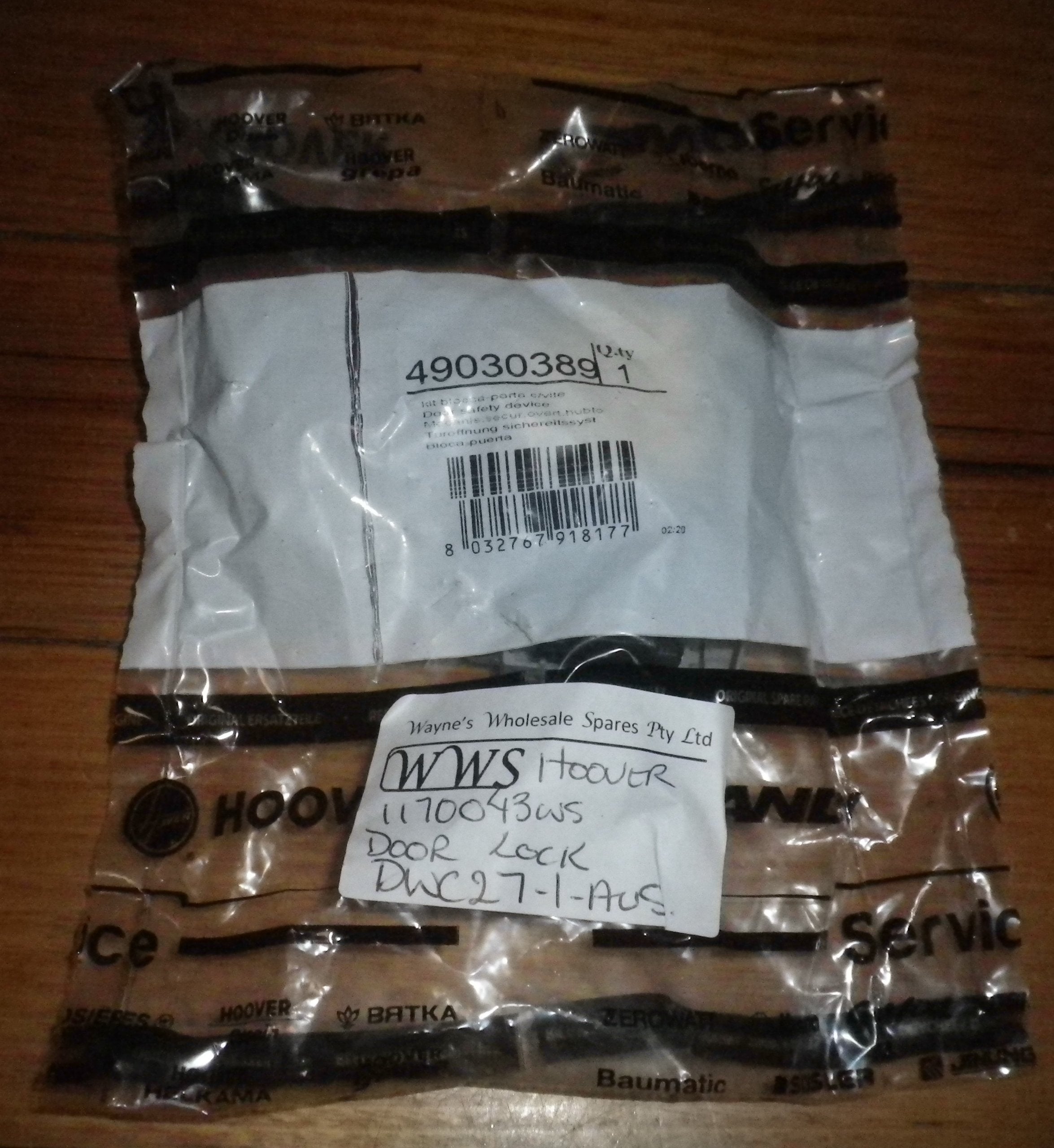 Imported Hoover & Candy Front Loader Door Interlock Switch - Part # 49030389