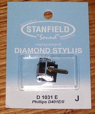 High - Quality Compatible Elliptical Turntable Stylus for Philips D401E/II - Stanfield Part Number D1031E