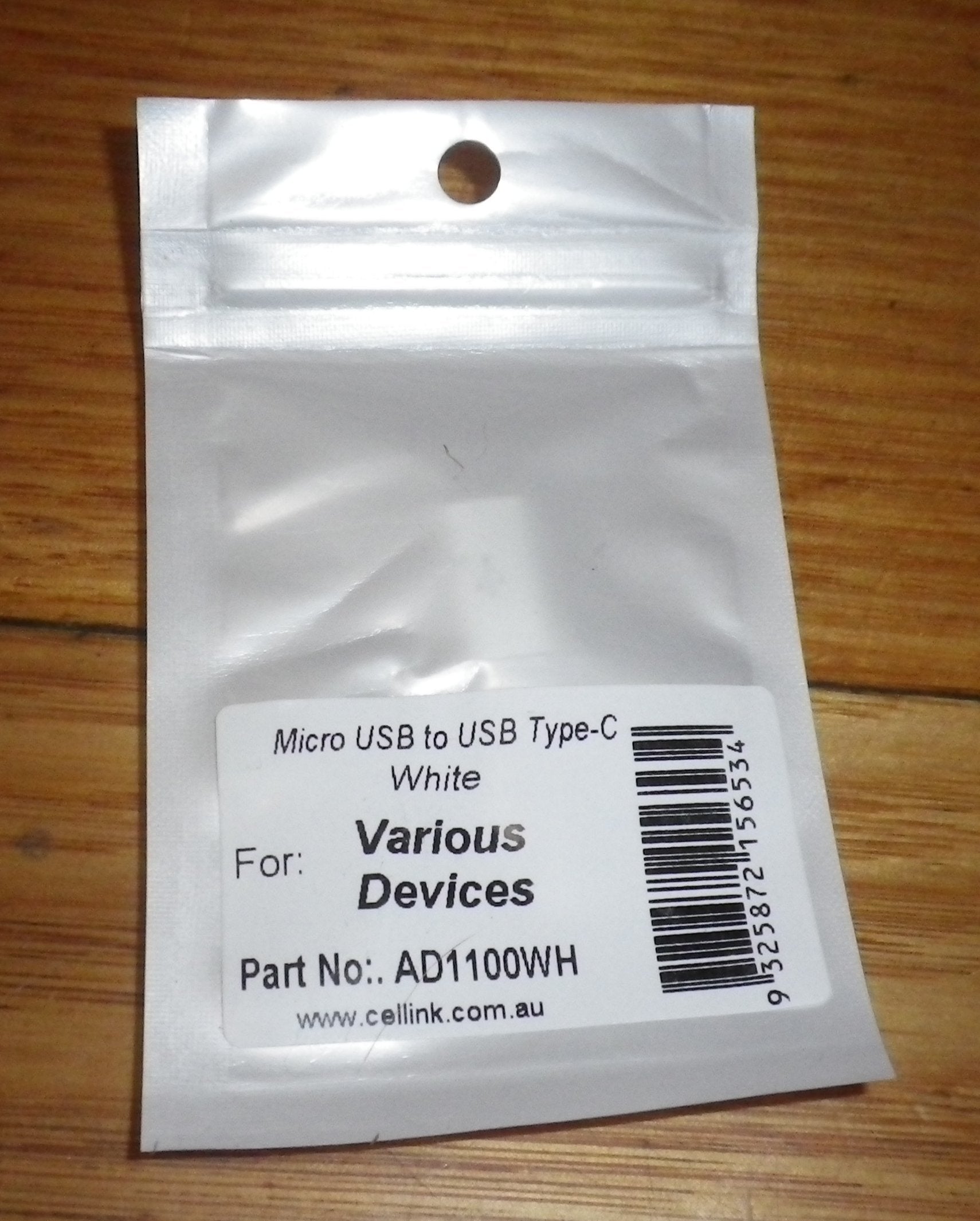 High - Quality USB - C 3.1 Male to MicroUSB 2.0 Female Adapter for Seamless Device Connectivity - Part # AD1100WH