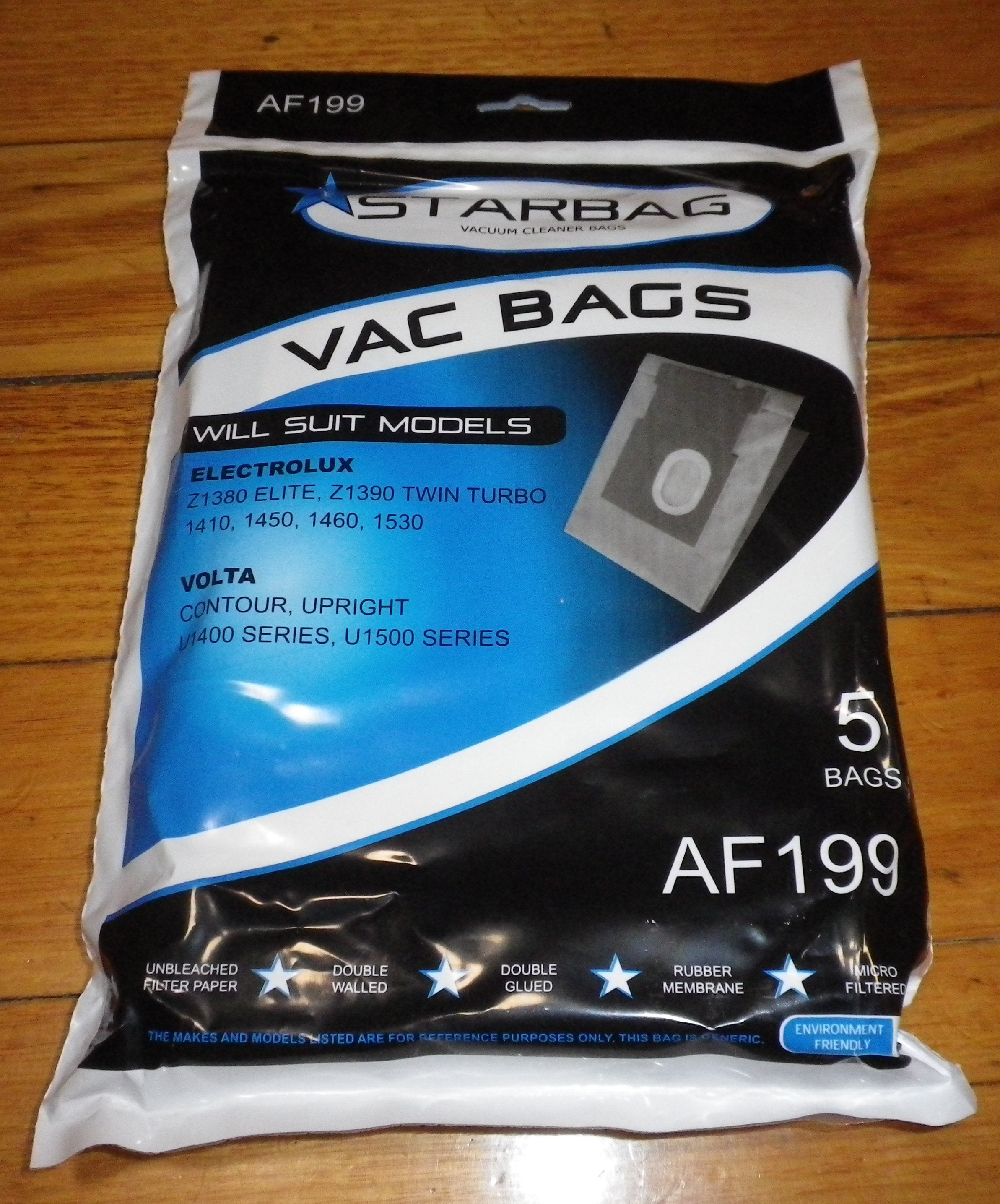 Volta Contour U1410/U1450 Disposable Vacuum Cleaner Bags - Pack of 5 (Part # AF199)