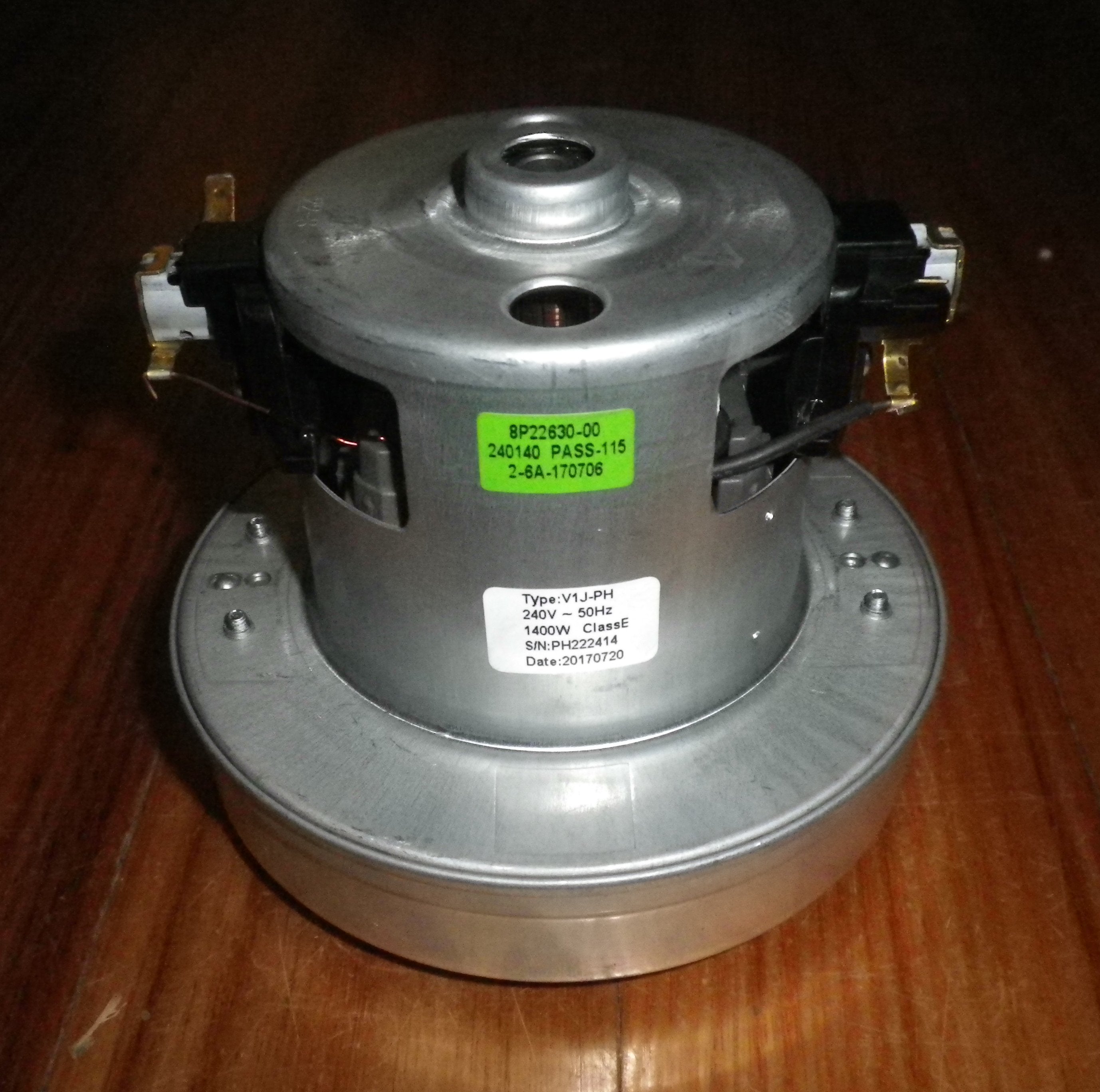 High - Performance 1400W Single - Stage Flow - Through Vacuum Motor Suitable for VBP1400 Backpack, Nilfisk GD910, GD911, Saltix 3 and More - Part # VBP1400 - 12