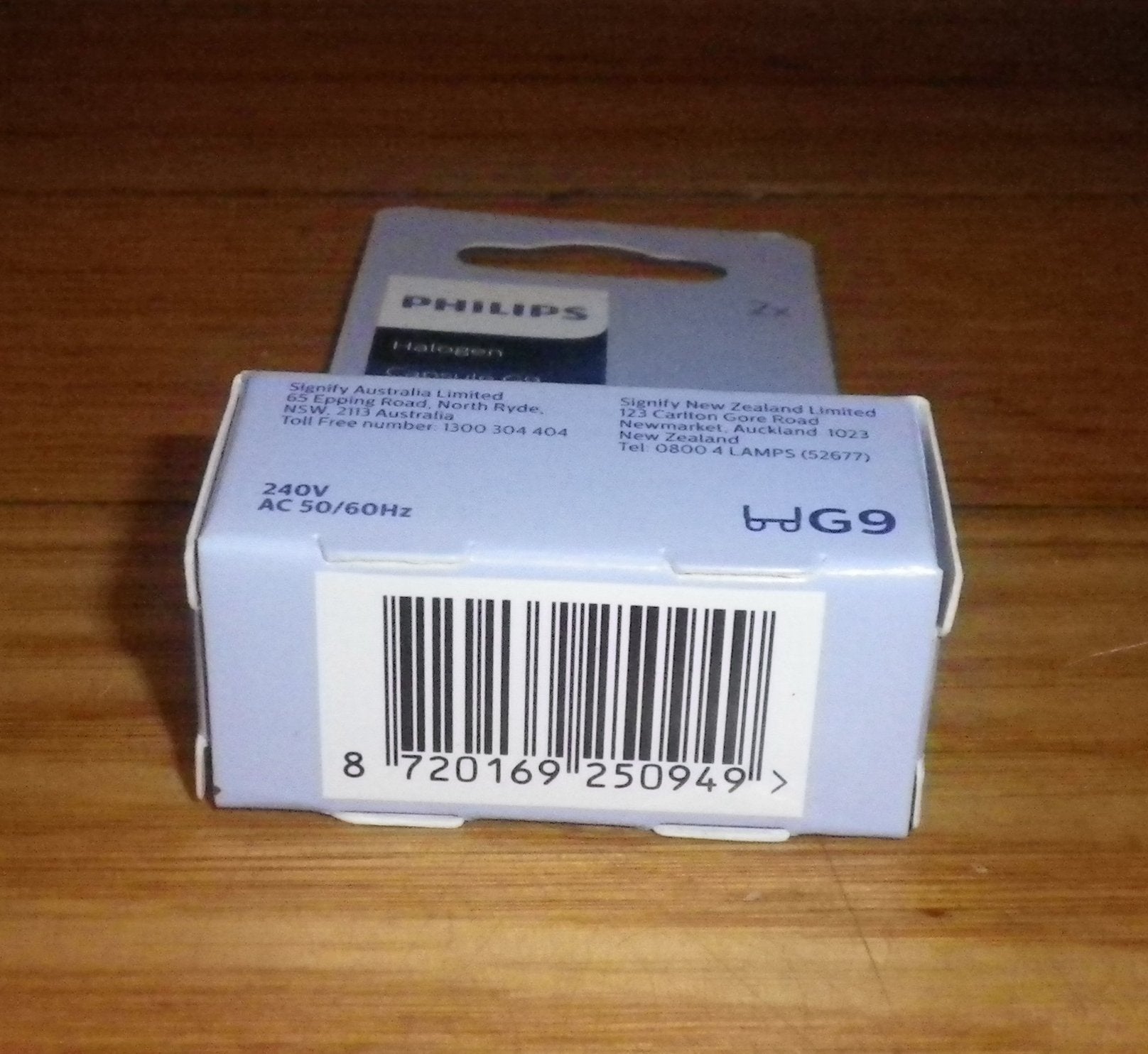 Philips 60W 240V Frosted Halogen Wedge Globe with G9 Base - Pack of 2 (Part # 250949)