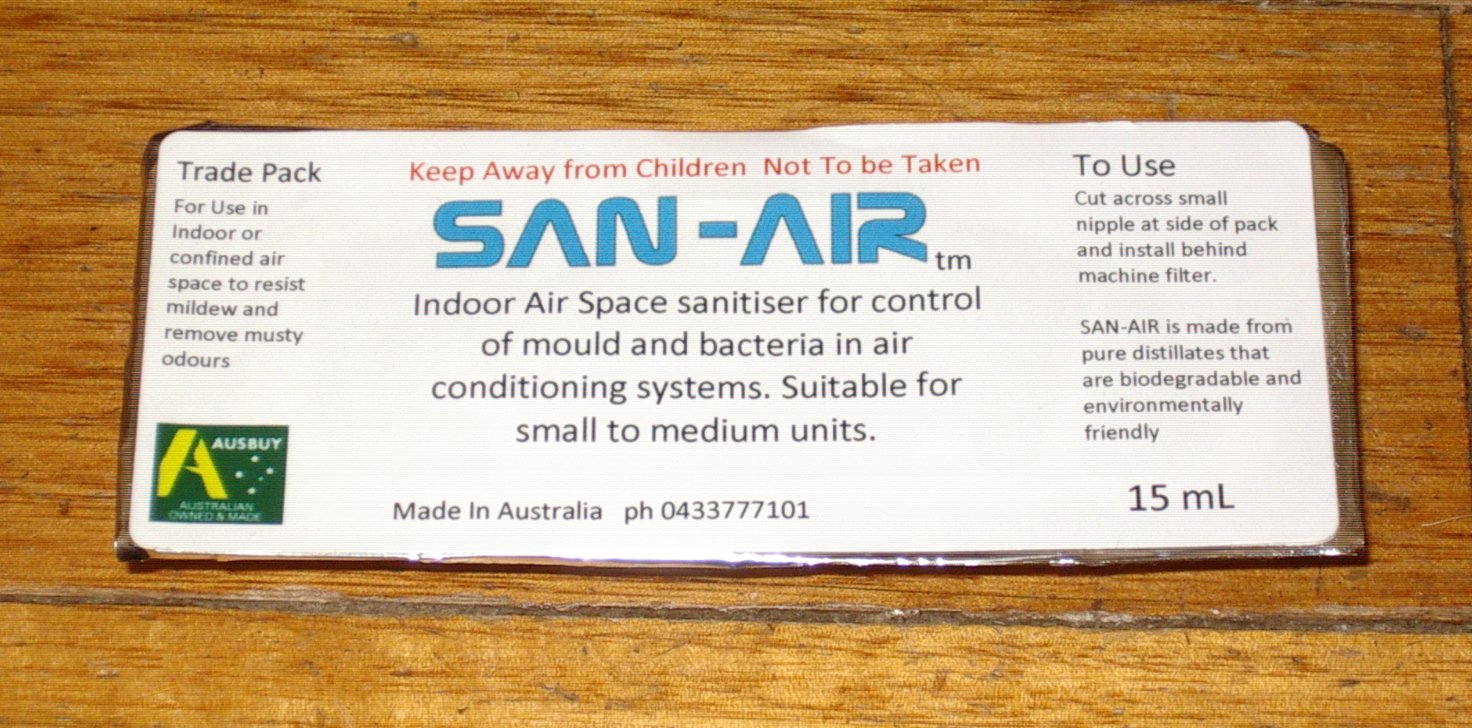 15ml San-Air Gel Air Conditioning Sanitizer - Part # SF003