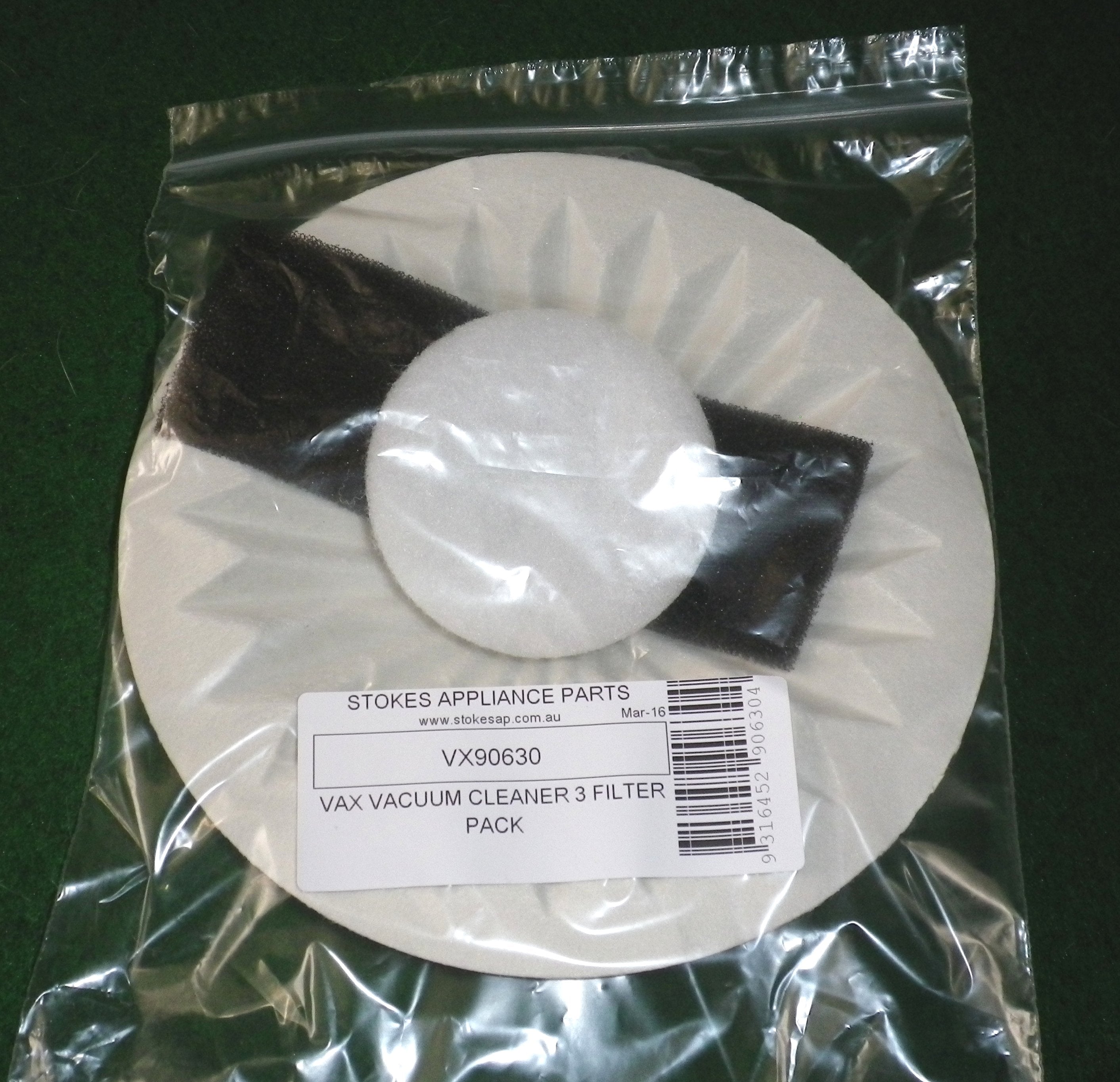 Genuine 3-Pack Filter for Vax V10 - V12, 2000, 4000 Models (Part # VX90630)