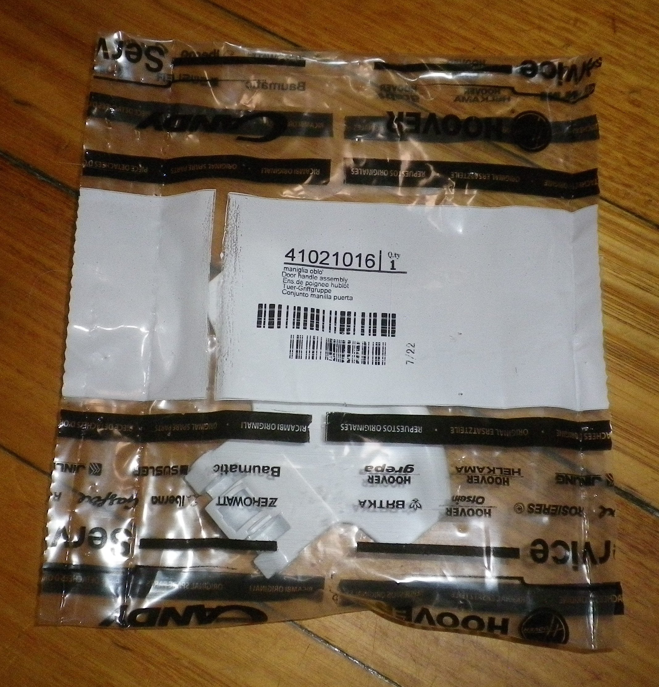 Hoover & Candy Front Loader Washing Machine Door Handle Lever - Part # 41021016