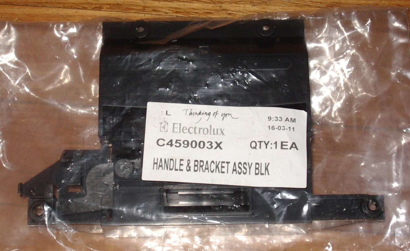 Vulcan Dishlex Global DX300, DX400, DX500 Replacement Black Handle Assembly Component Part Number C459003X for Dishwashers