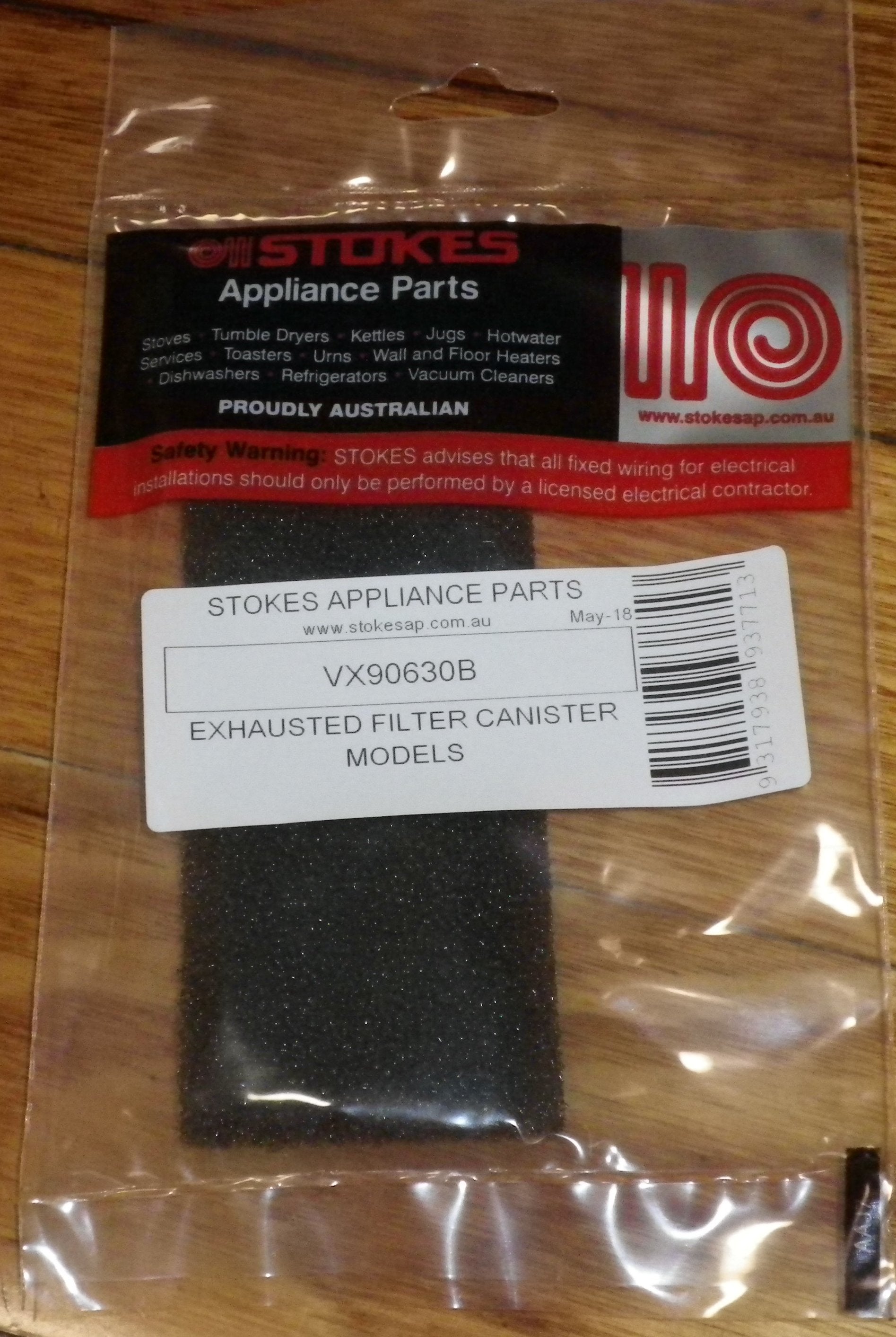 Genuine Foam Exhaust Filter for Vax V10 - V12, 2000, 4000 - Part # VX90630B