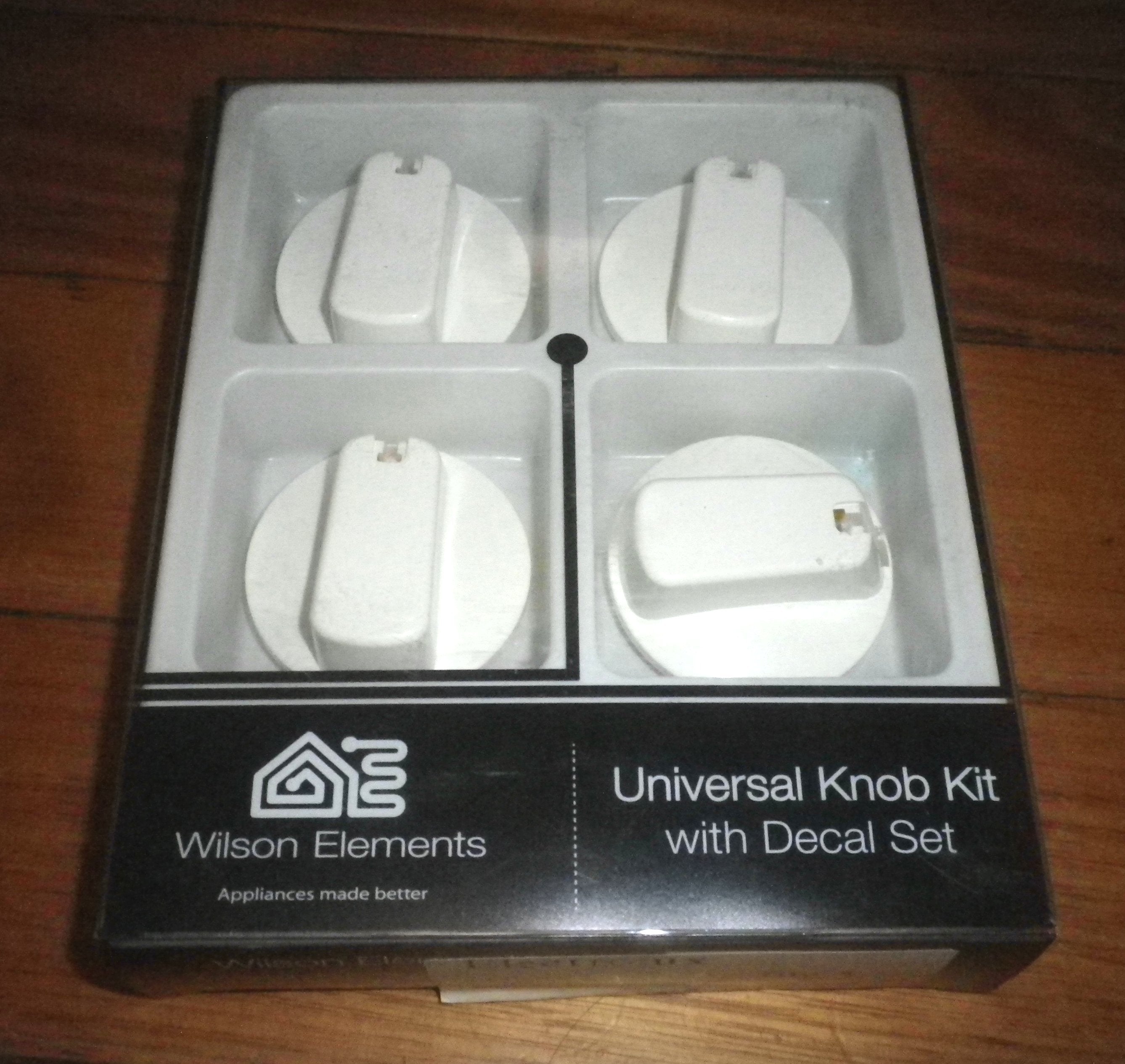 Universal White 55mm Gas or Electric Stove Control Knob Kit (Pack of 4) - Part UK-55W4