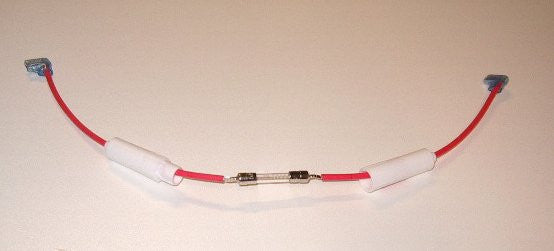 High Voltage Glass Fuse for Microwave Ovens - Replacement Part # MWFxx with Right - angled Spade Terminals
