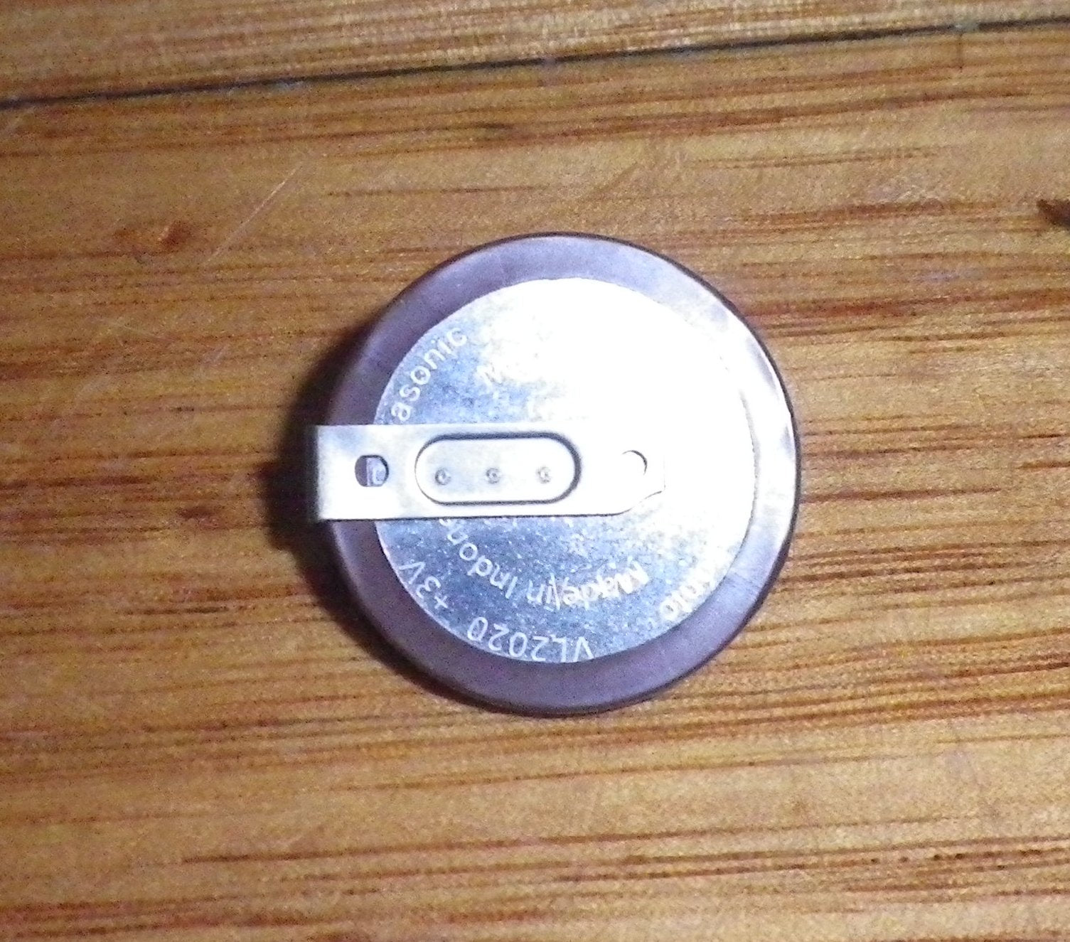 3 Volt Rechargeable Lithium CR2020 Battery with Solder Tags for Horizontal Mounting on Circuit Boards, Part No. VL2020 - HFN