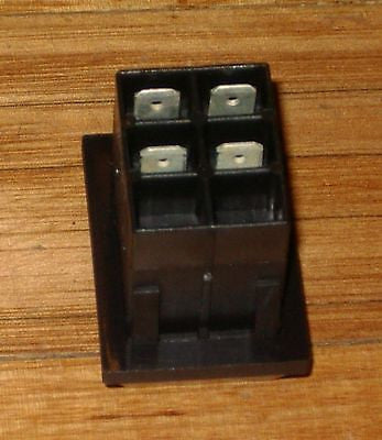 Red Illuminated DPST Rocker Switch with Clear Plastic Cover # A31A