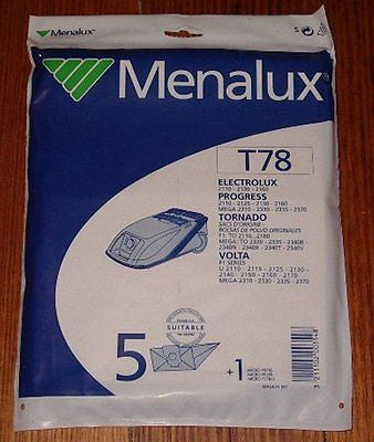 Volta Mega U2300 Series Disposable Vacuum Cleaner Bags - Package of 5 with Filters, Part # T78
