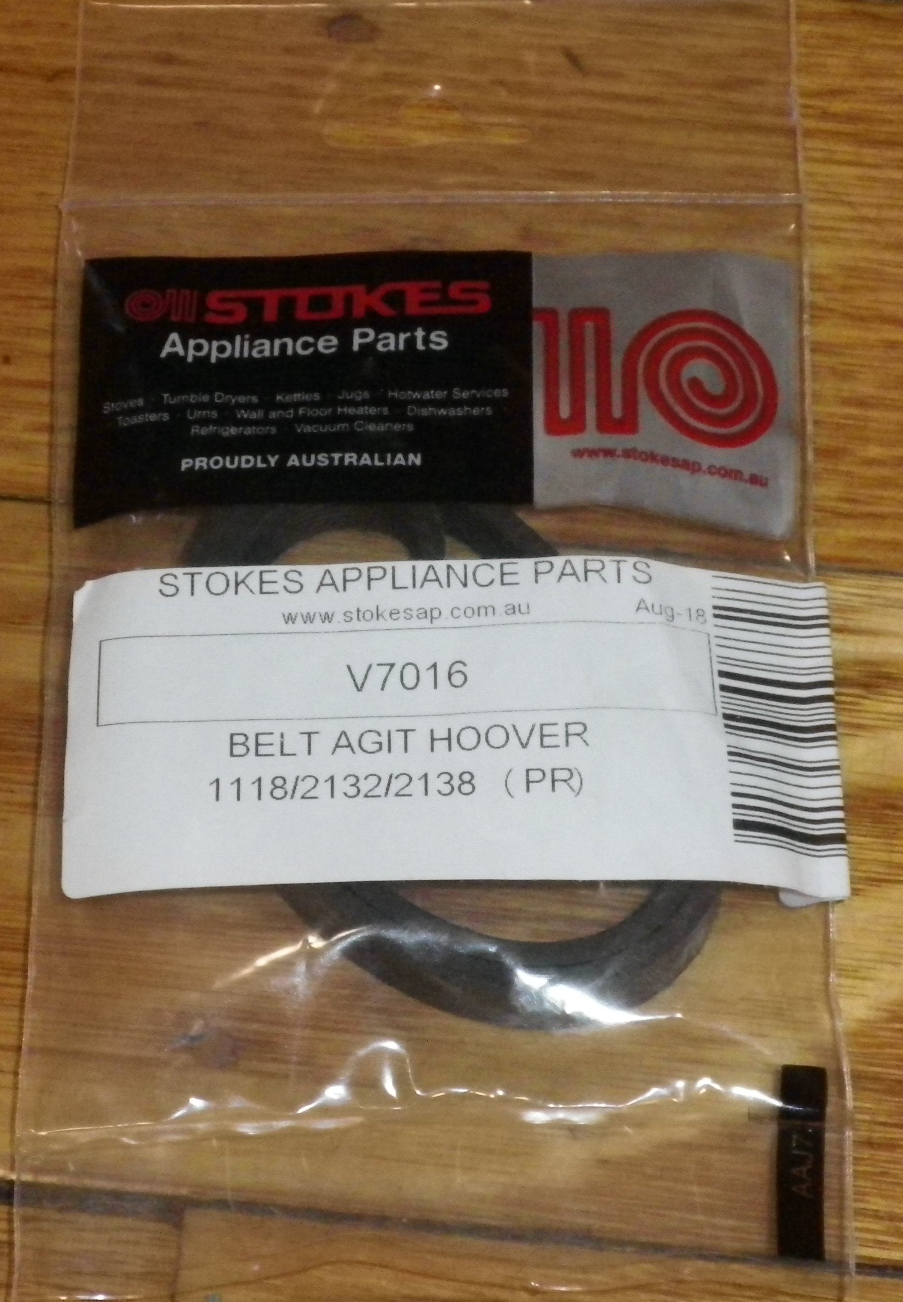 2-Pack Hoover Early Lark Deluxe Agitator Vacuum Cleaner Belt - Part # V7016