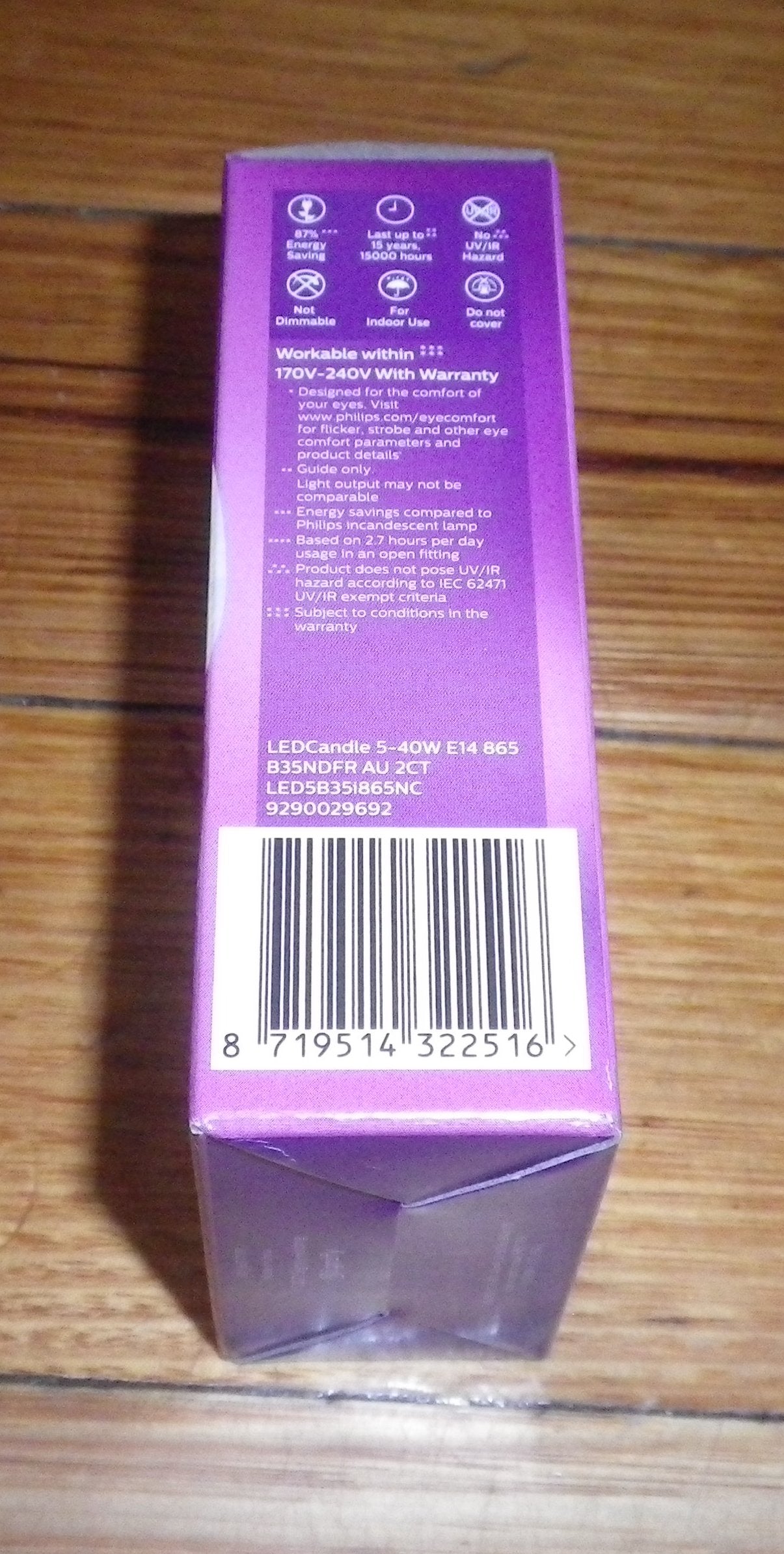 Philips 5-Watt SES Candle LED Cool Daylight Light Bulb Pack of 2 - Part # 322516