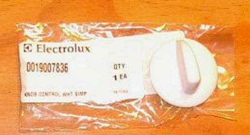 White Plastic Simpson Esprit Stove Control Knob - Genuine Part # 0019007836