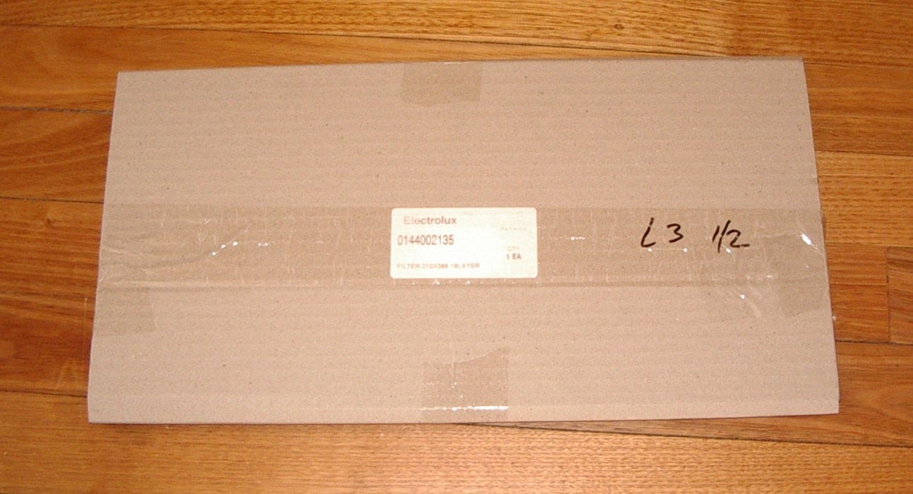 Westinghouse High - Quality Aluminium Rangehood Filter for WRF609, WRF809 Series, Part Number 0144002135 with Dimensions 384mm x 210mm