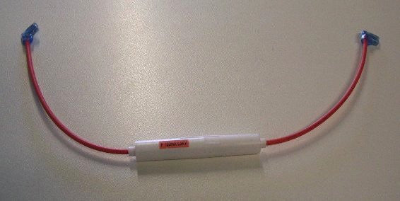 High Voltage Glass Fuse for Microwave Ovens - Replacement Part # MWFxx with Right - angled Spade Terminals