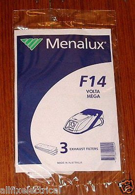Volta Mega U2300 Series Exhaust Filter Pack of 3 - Part Number F14