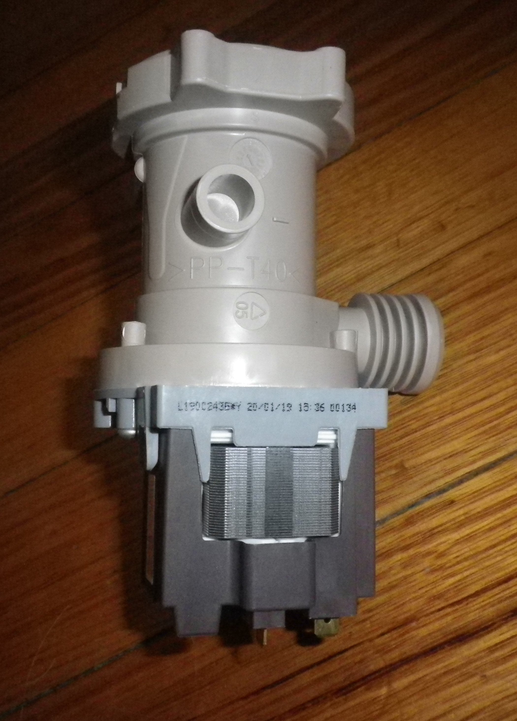 Haier Complete Front Loader Washing Machine Electric Pump Assembly - Model WH7560J1, Part # H0022150033660401G