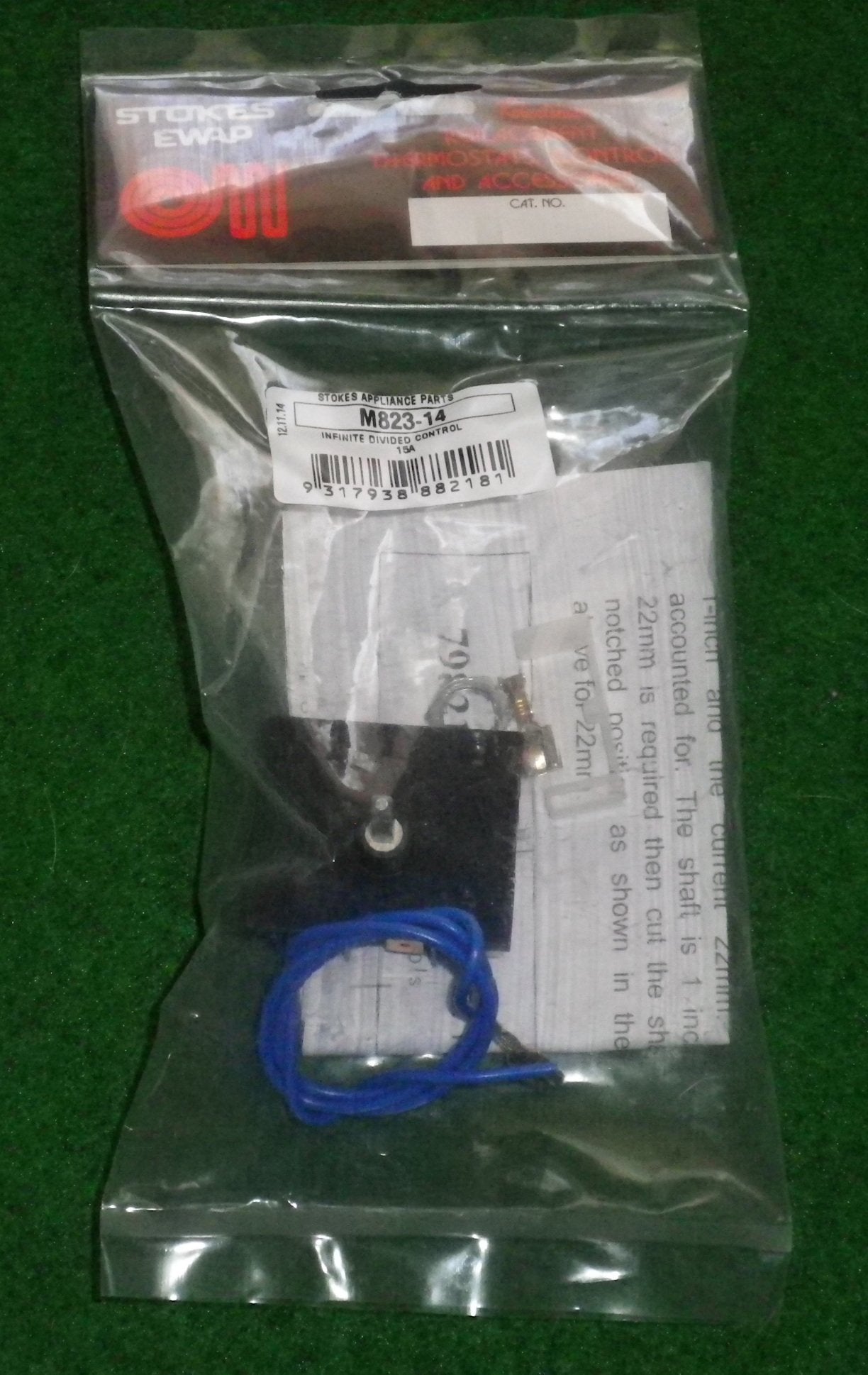 Invensys Universal Dual Griller Simmerstat Control - M823-14 Part