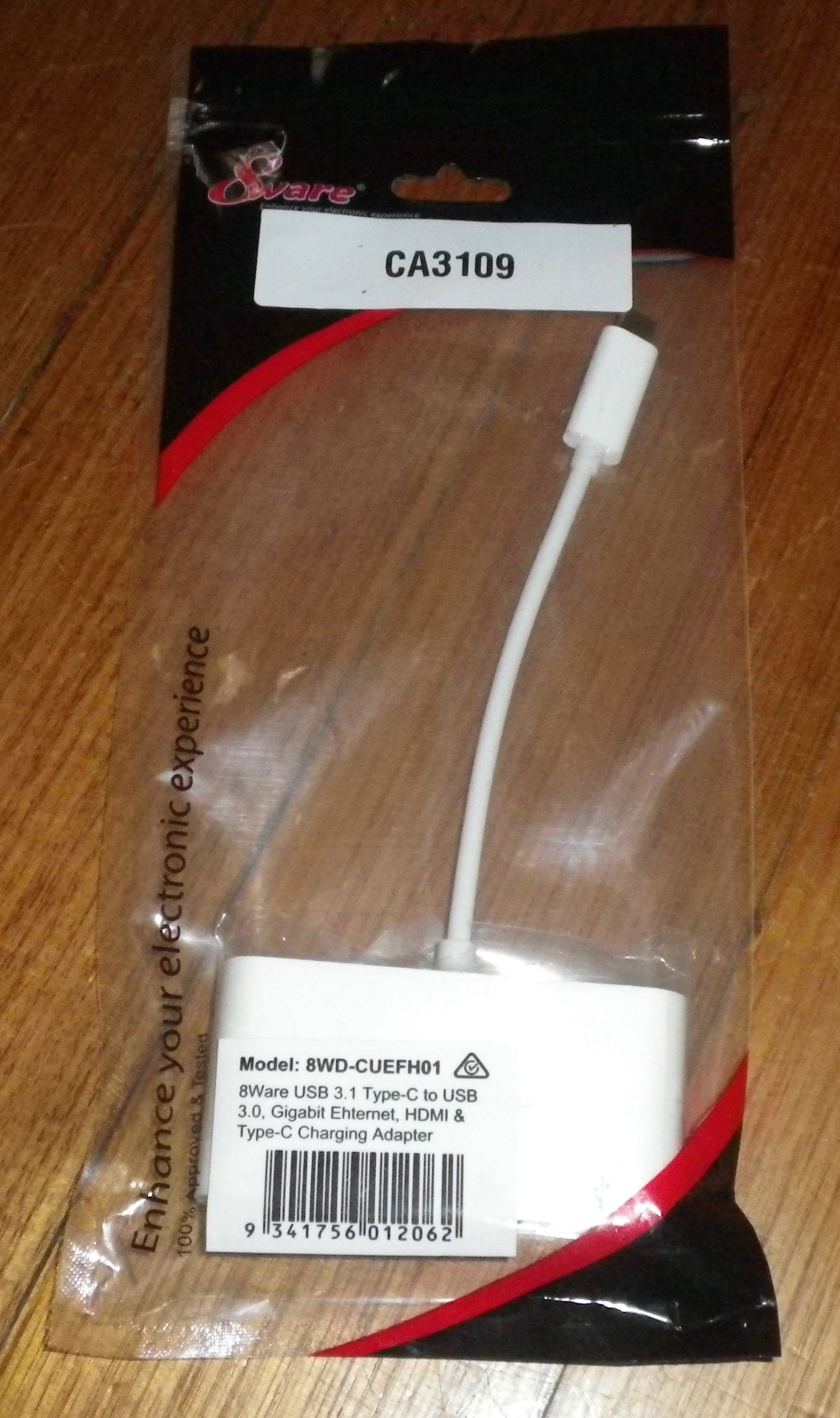 High-Quality USB 3.1 Type C Multiport Adapter for Data Transmission - Connect to HDMI, Ethernet, and USB 3 Devices - Part # CA3109