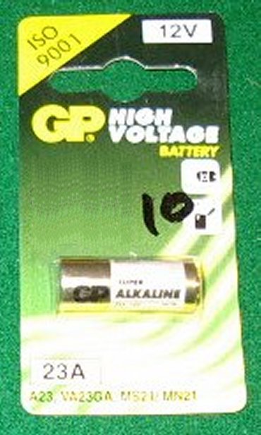 12V Single Cell Alkaline GP23A Battery for Car Alarms and Keys