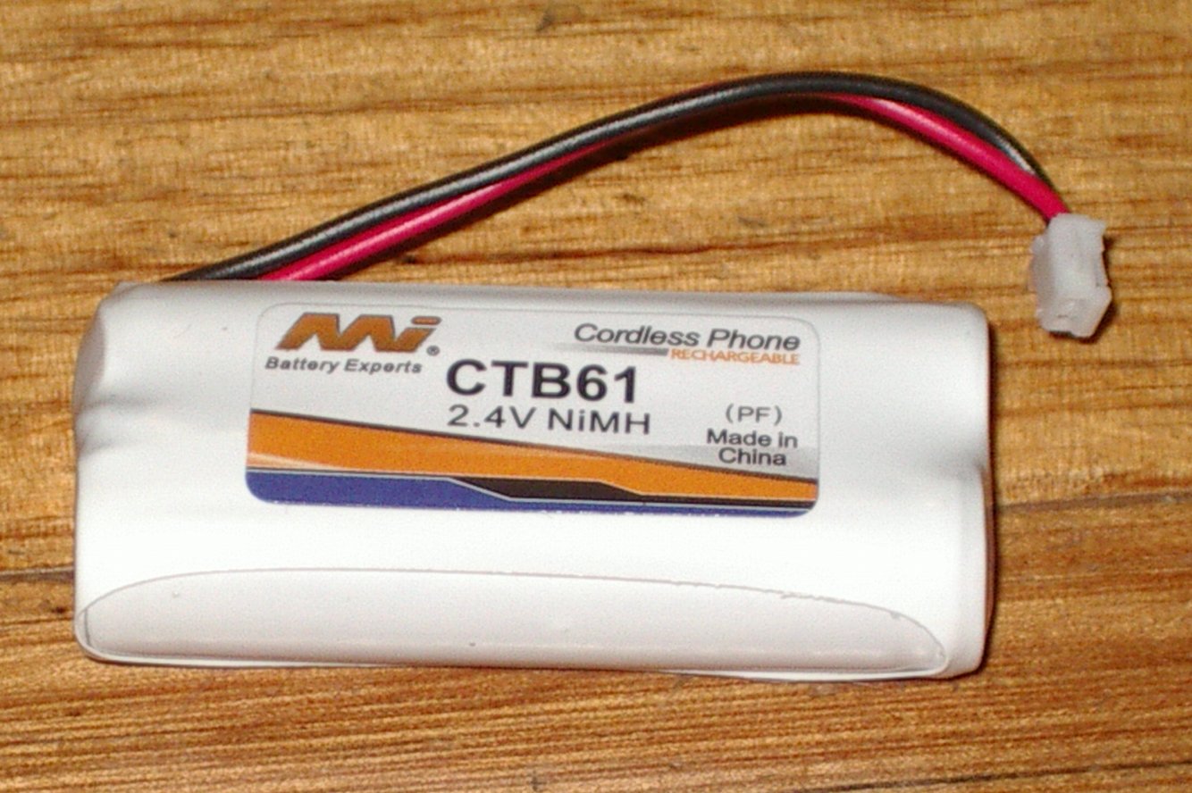 High - Performance 2.4Volt Rechargeable Nickel Metal Hydride AudioLine DECT Phone Battery - Part Number RBP61