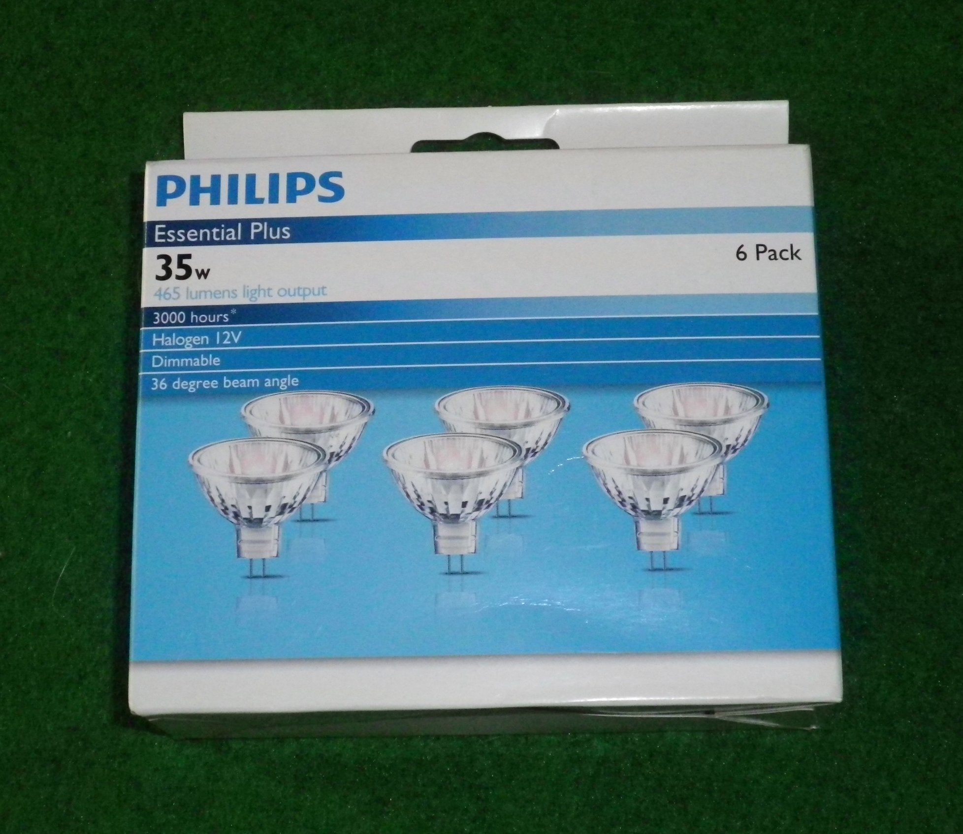Philips 35W 12V MR16 36° Dichroic Halogen Bulbs - Pack of 6 (Part # 230526)