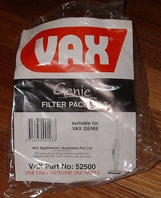 Vax Original GENIE Handheld Vacuum Cleaner Filters (Pack of 2) - Part Number 52500
