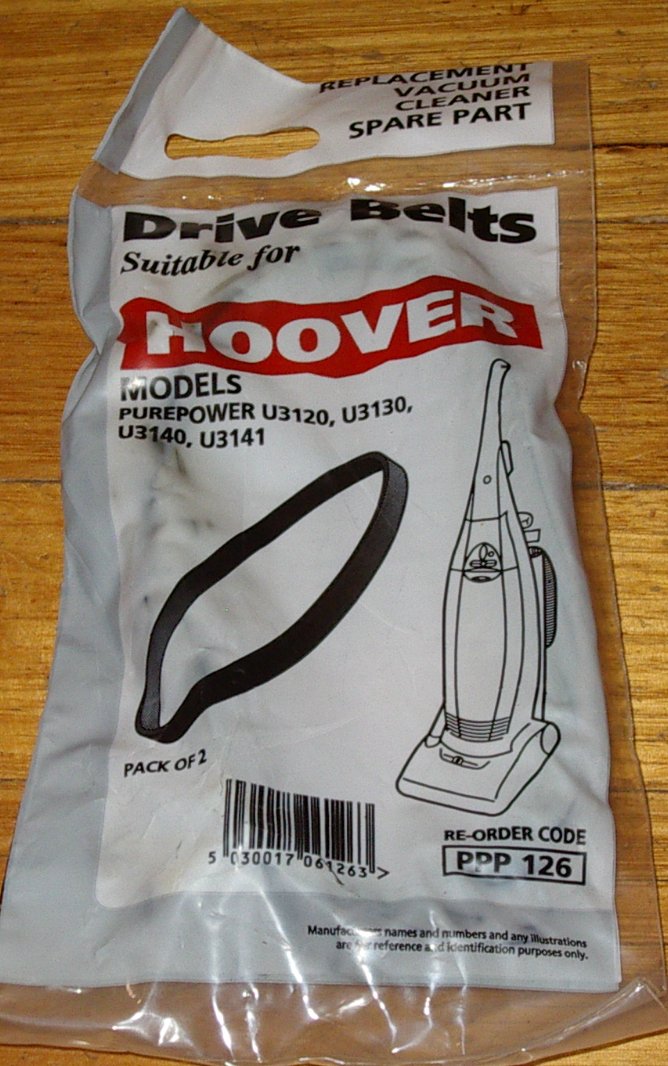 2-Pack Hoover PurePower Agitator Belts - Part No. PPP126
