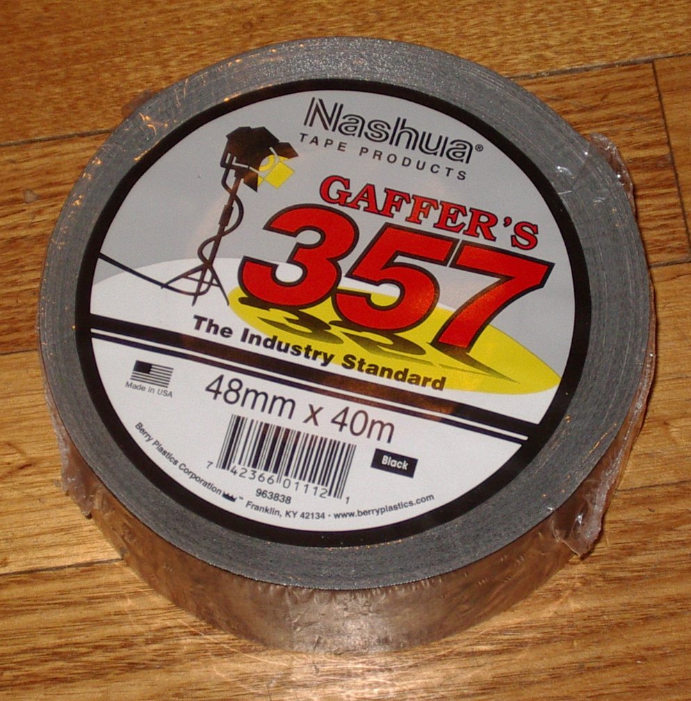 Industrial-Grade Nashua 357 Black Gaffer Tape, Measuring 40 Meters by 48 Millimeters - Part Number GAF357BK