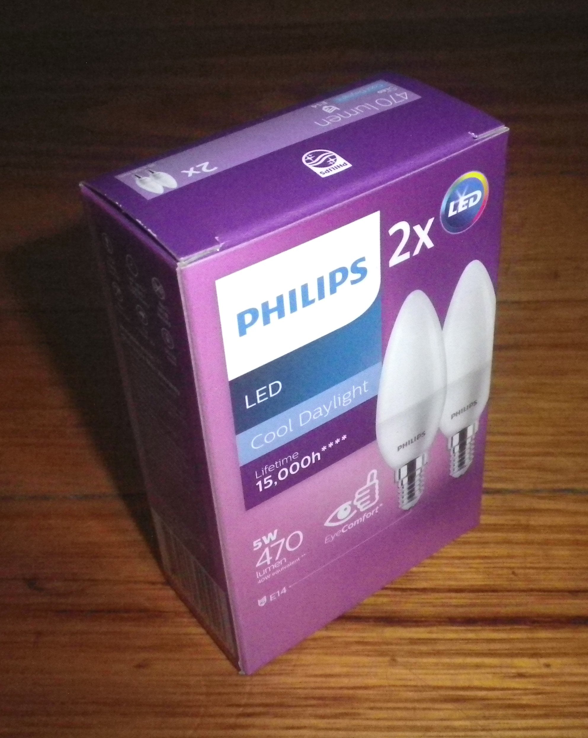 Philips 5-Watt SES Candle LED Cool Daylight Light Bulb Pack of 2 - Part # 322516